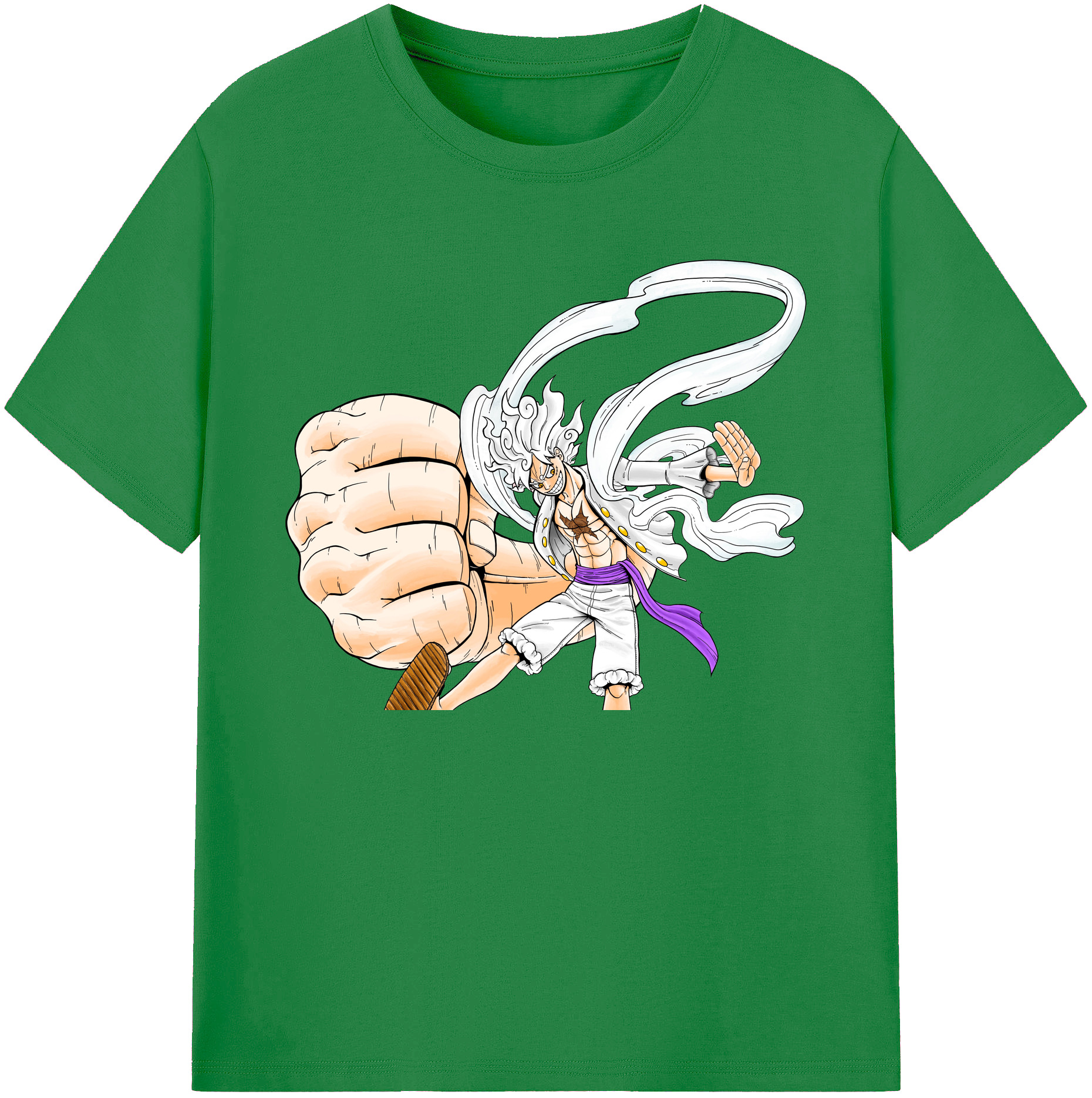 ワンピース モンキー・D・ルフィ ONE PIECE Monkey D. Luffy 綿100％ メンズ半袖Tシャツ｜肌触りやわらか＆通気性