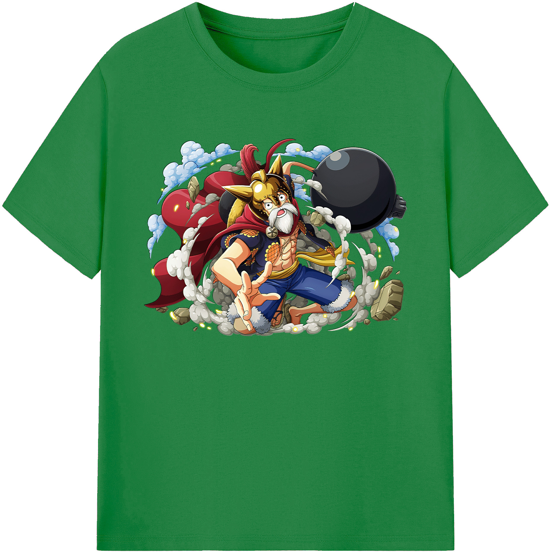 ワンピース モンキー・D・ルフィ ONE PIECE Monkey D. Luffy 綿100％ メンズ半袖Tシャツ｜肌触りやわらか＆通気性