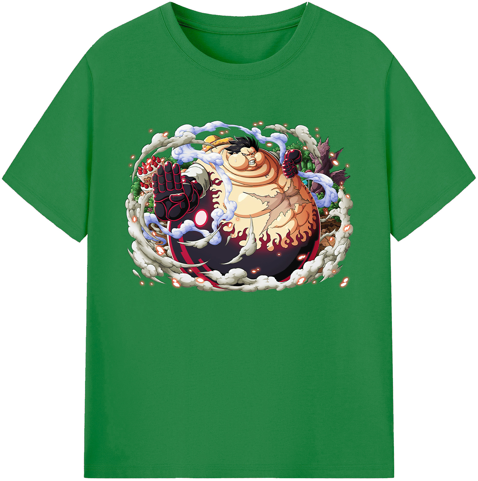 ワンピース モンキー・D・ルフィ ONE PIECE Monkey D. Luffy 綿100％ メンズ半袖Tシャツ｜肌触りやわらか＆通気性