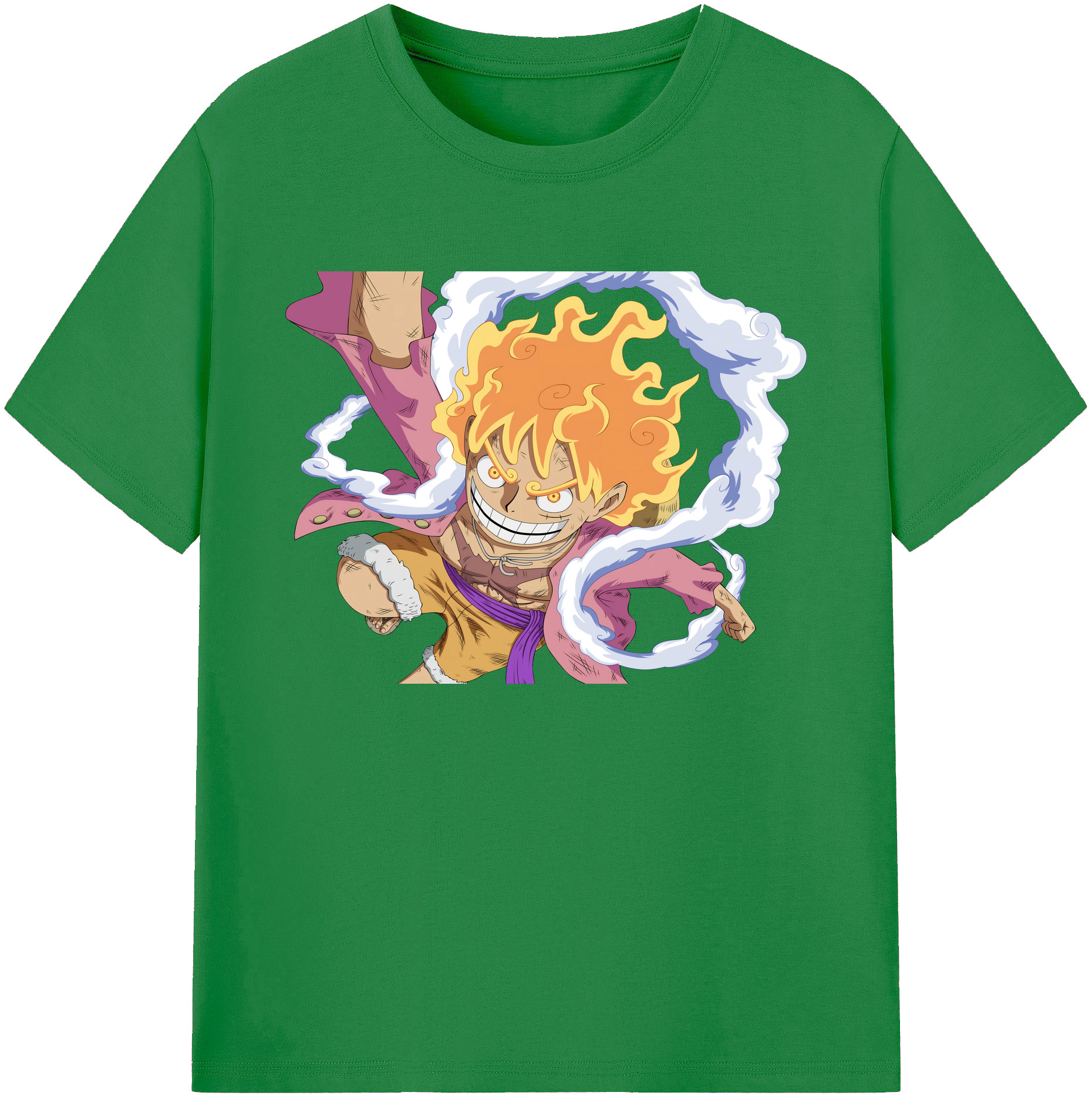 ワンピース モンキー・D・ルフィ ONE PIECE Monkey D. Luffy 綿100％ メンズ半袖Tシャツ｜肌触りやわらか＆通気性