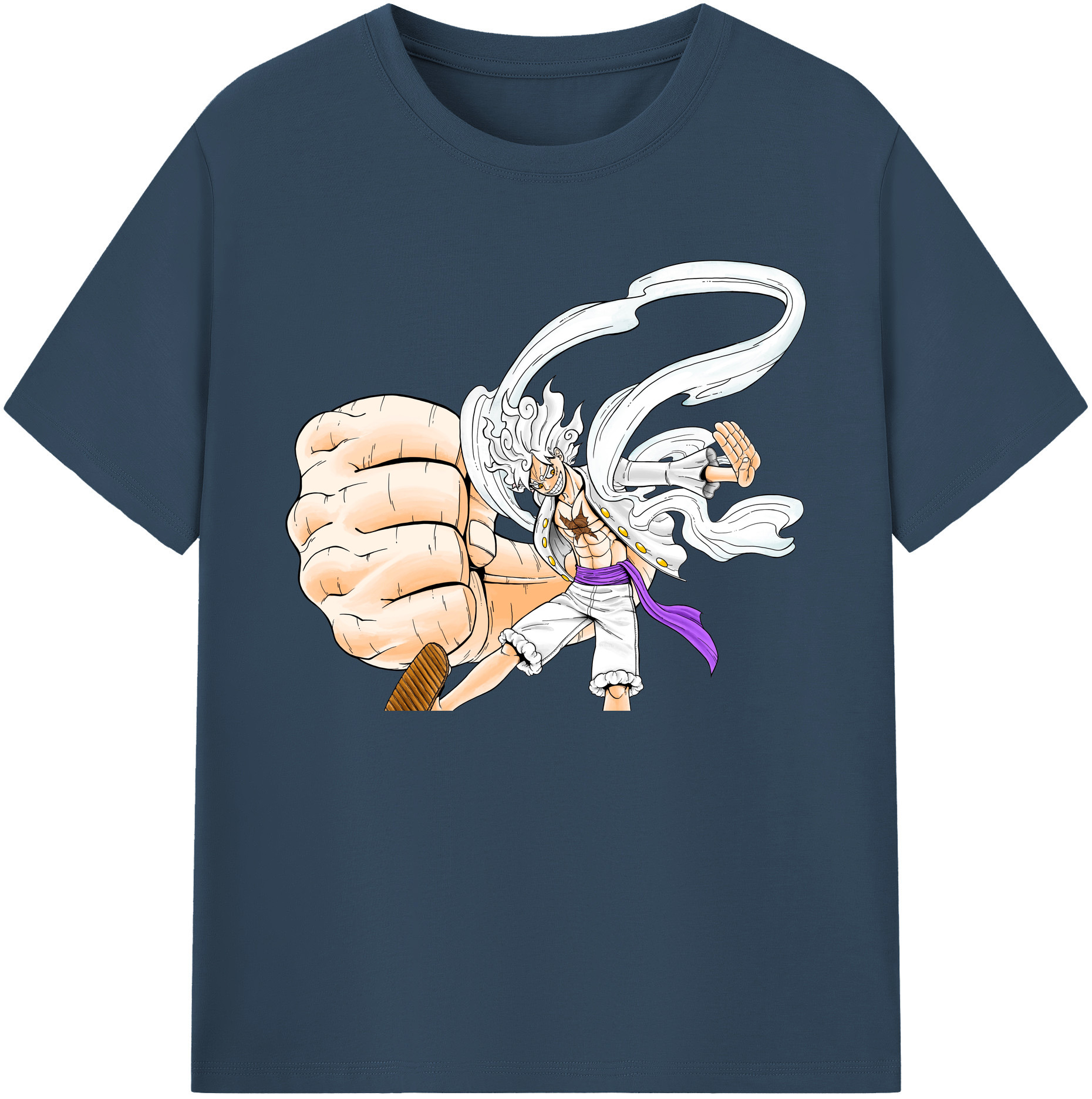 ワンピース モンキー・D・ルフィ ONE PIECE Monkey D. Luffy 綿100％ メンズ半袖Tシャツ｜肌触りやわらか＆通気性