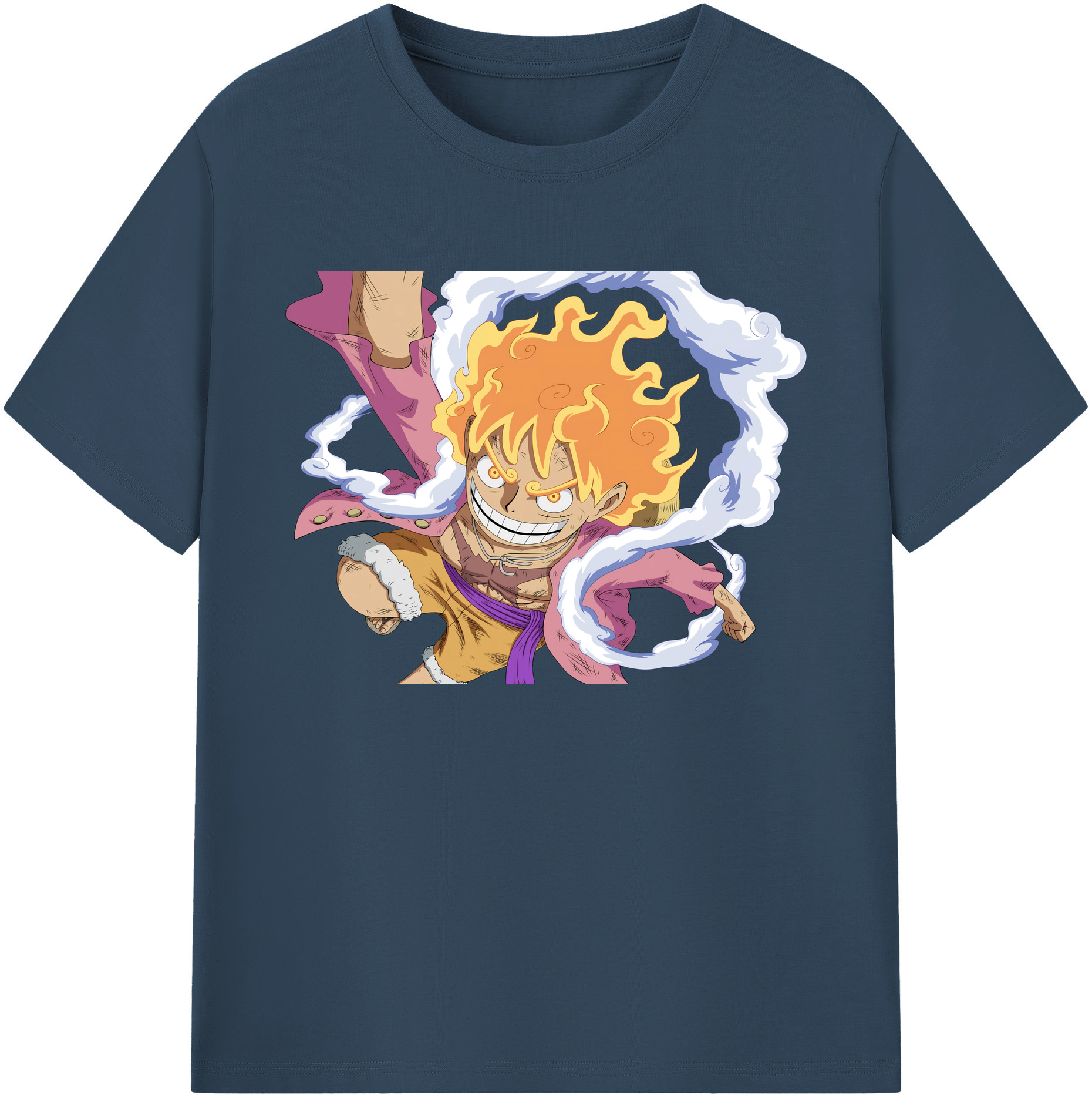 ワンピース モンキー・D・ルフィ ONE PIECE Monkey D. Luffy 綿100％ メンズ半袖Tシャツ｜肌触りやわらか＆通気性