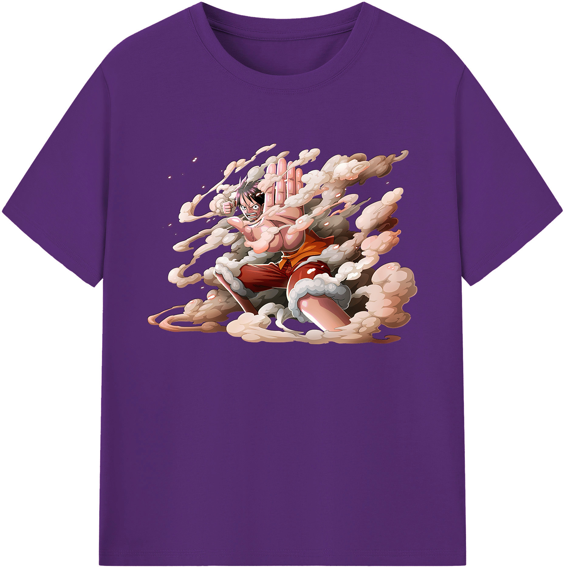ワンピース モンキー・D・ルフィ ONE PIECE Monkey D. Luffy 綿100％ メンズ半袖Tシャツ｜肌触りやわらか＆通気性