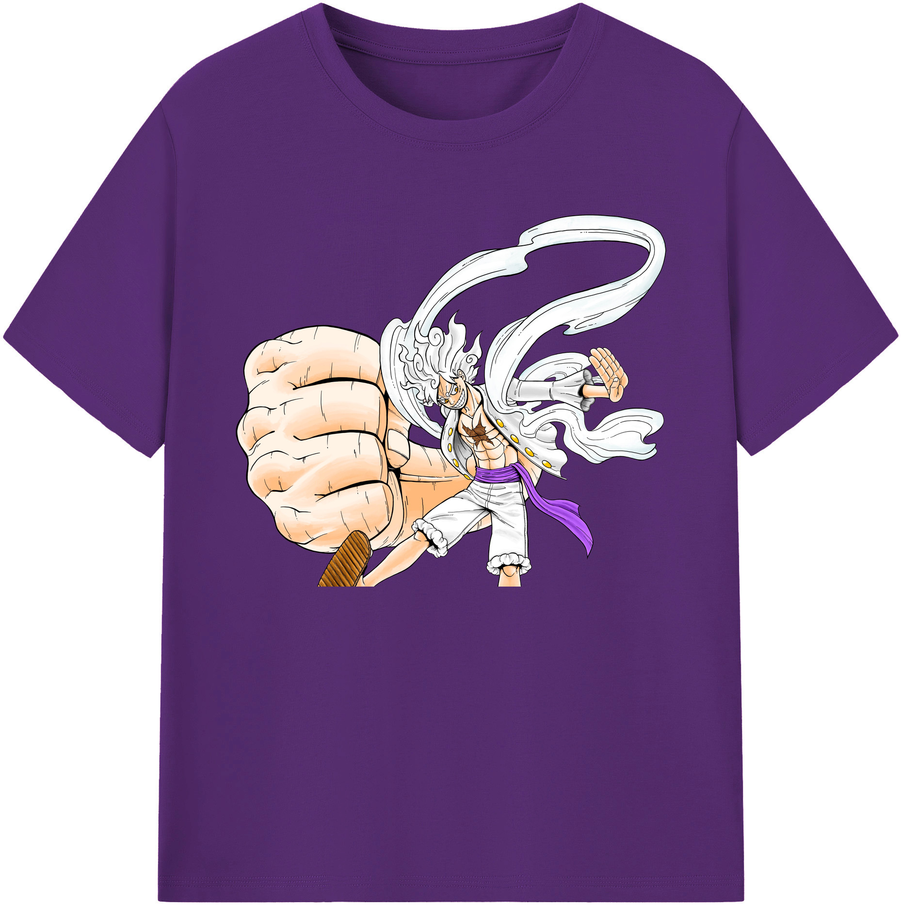 ワンピース モンキー・D・ルフィ ONE PIECE Monkey D. Luffy 綿100％ メンズ半袖Tシャツ｜肌触りやわらか＆通気性