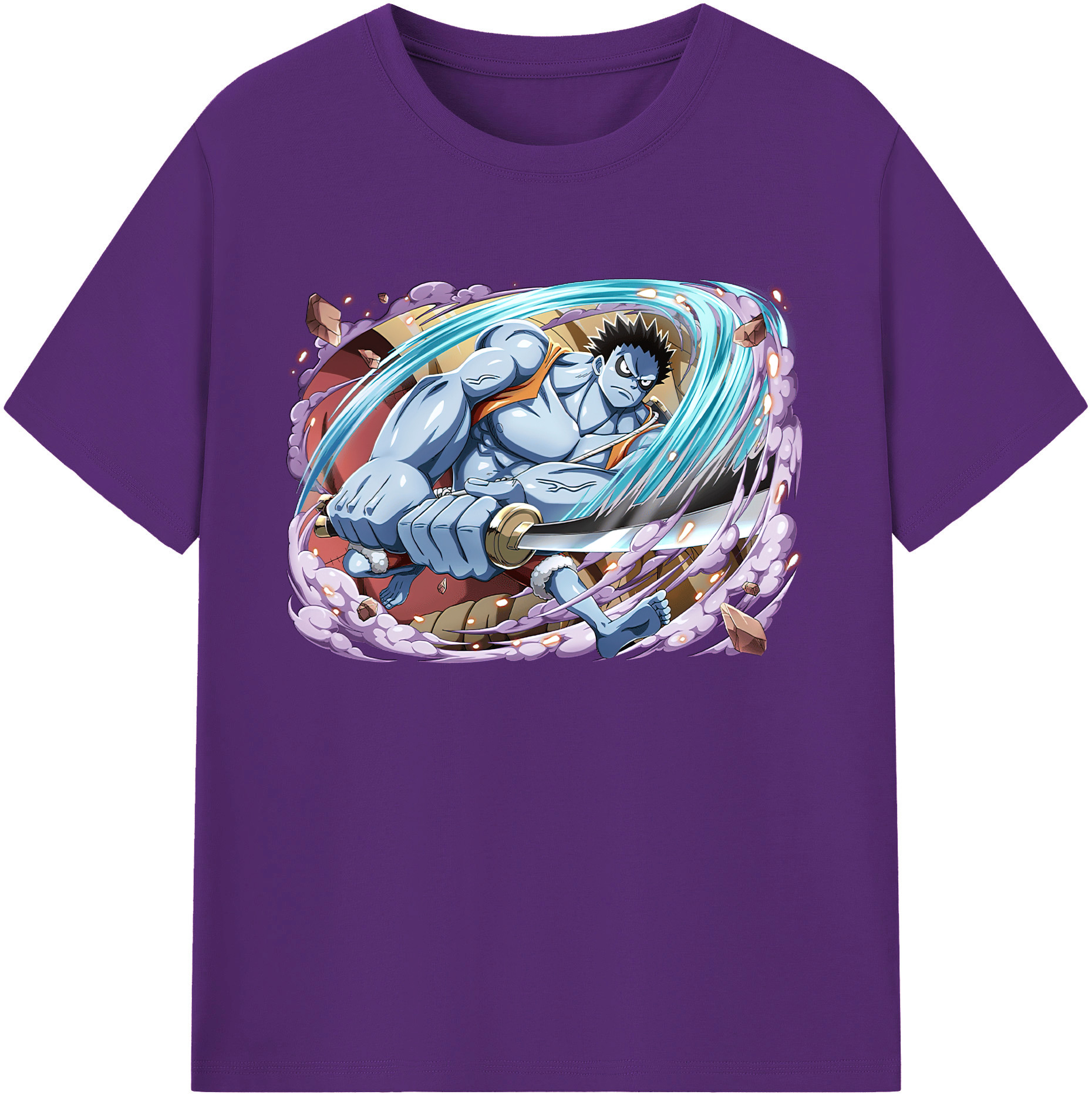 ワンピース モンキー・D・ルフィ ONE PIECE Monkey D. Luffy 綿100％ メンズ半袖Tシャツ｜肌触りやわらか＆通気性