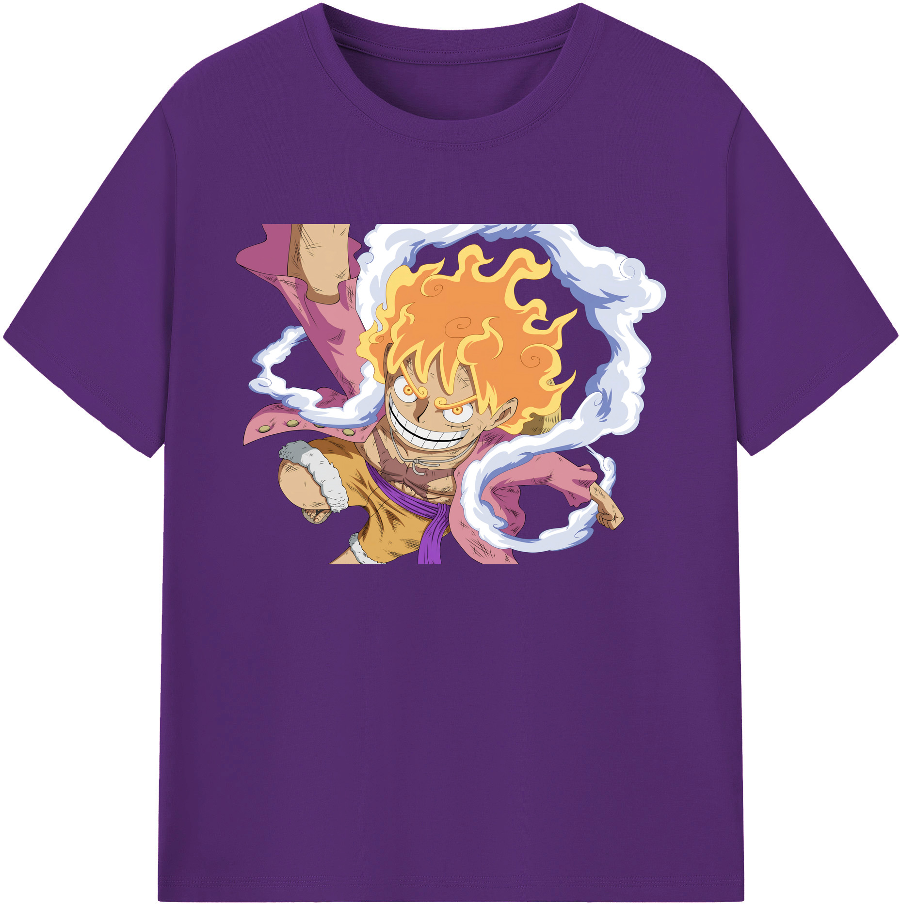 ワンピース モンキー・D・ルフィ ONE PIECE Monkey D. Luffy 綿100％ メンズ半袖Tシャツ｜肌触りやわらか＆通気性