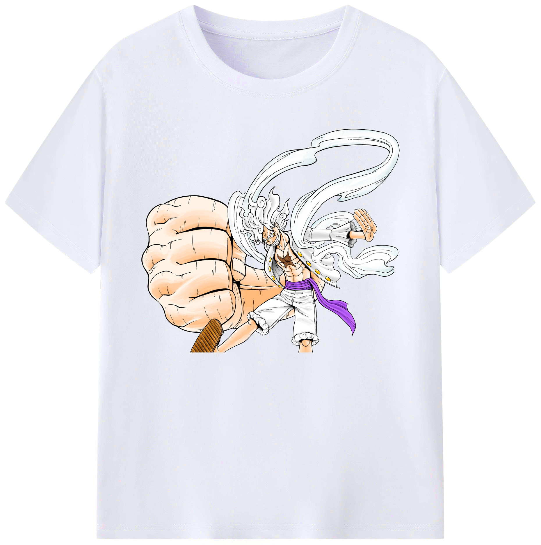 ワンピース モンキー・D・ルフィ ONE PIECE Monkey D. Luffy 綿100％ メンズ半袖Tシャツ｜肌触りやわらか＆通気性