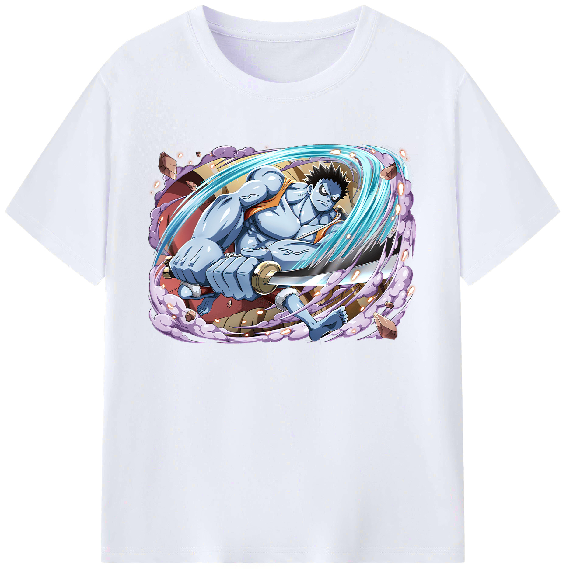 ワンピース モンキー・D・ルフィ ONE PIECE Monkey D. Luffy 綿100％ メンズ半袖Tシャツ｜肌触りやわらか＆通気性