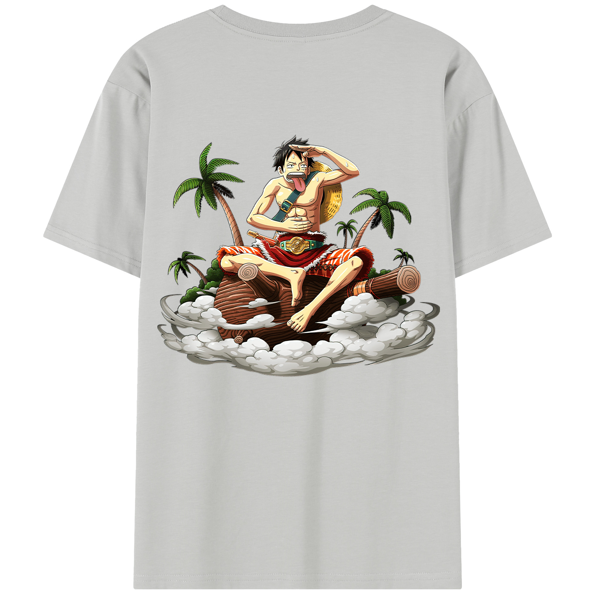 ワンピース モンキー・D・ルフィ ONE PIECE Monkey D. Luffy レディース半袖Tシャツ(バックプリント)