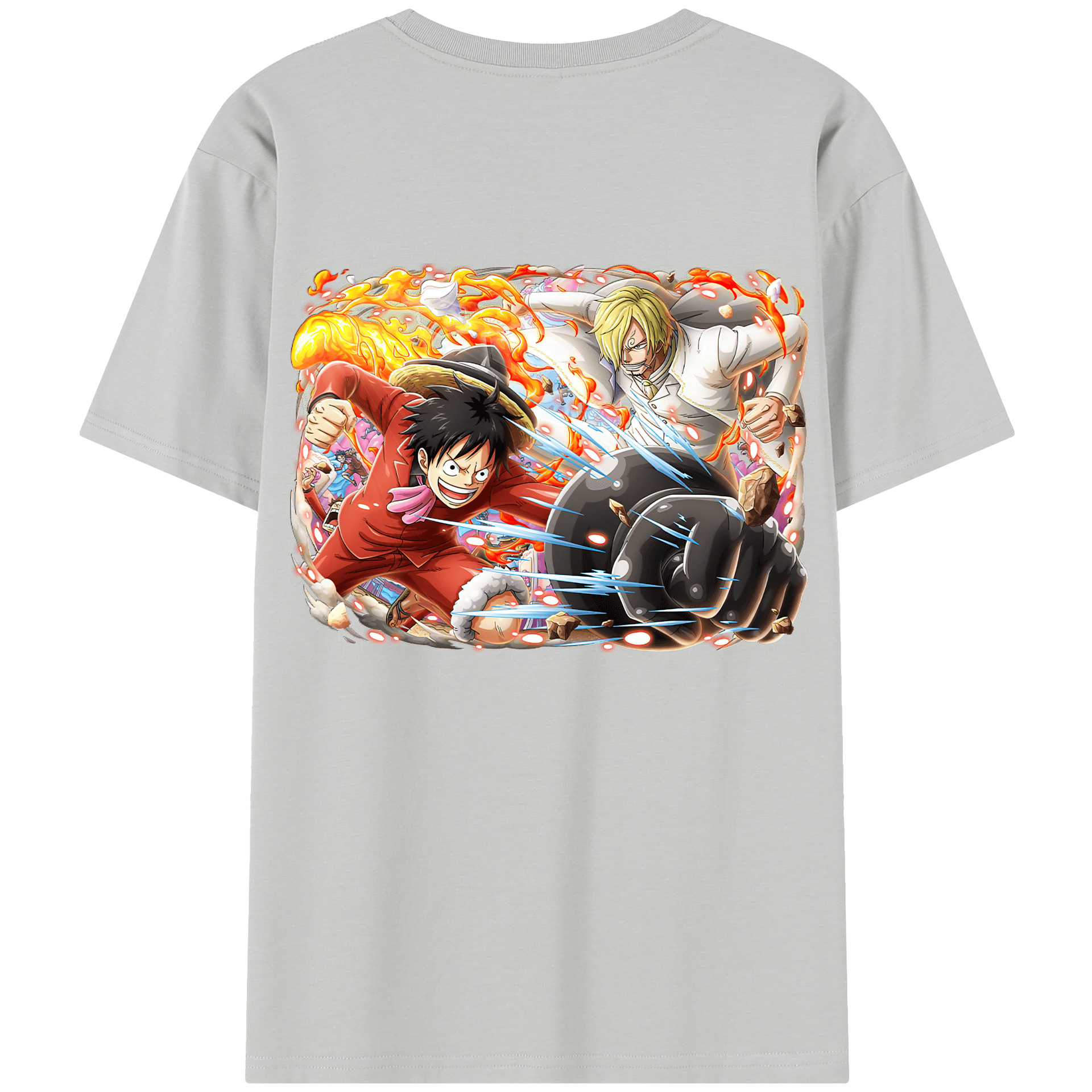 ワンピース モンキー・D・ルフィ ONE PIECE Monkey D. Luffy レディース半袖Tシャツ(バックプリント)