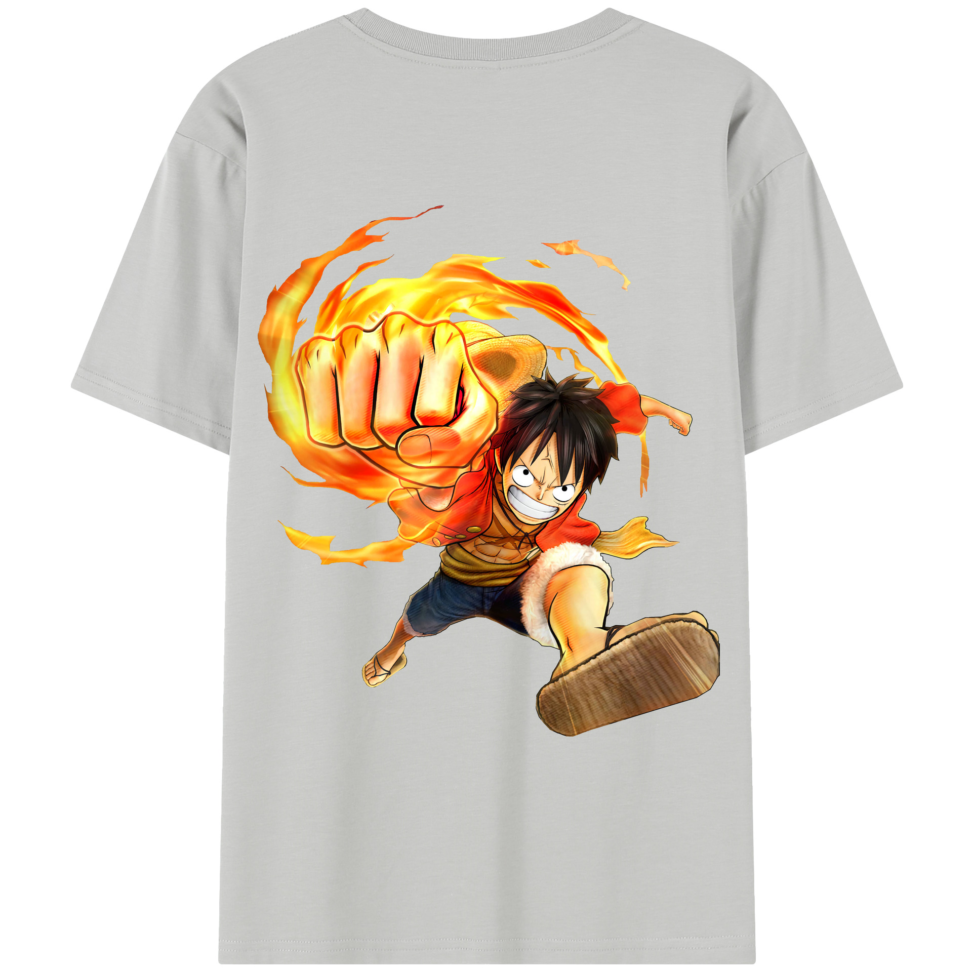 ワンピース モンキー・D・ルフィ ONE PIECE Monkey D. Luffy レディース半袖Tシャツ(バックプリント)