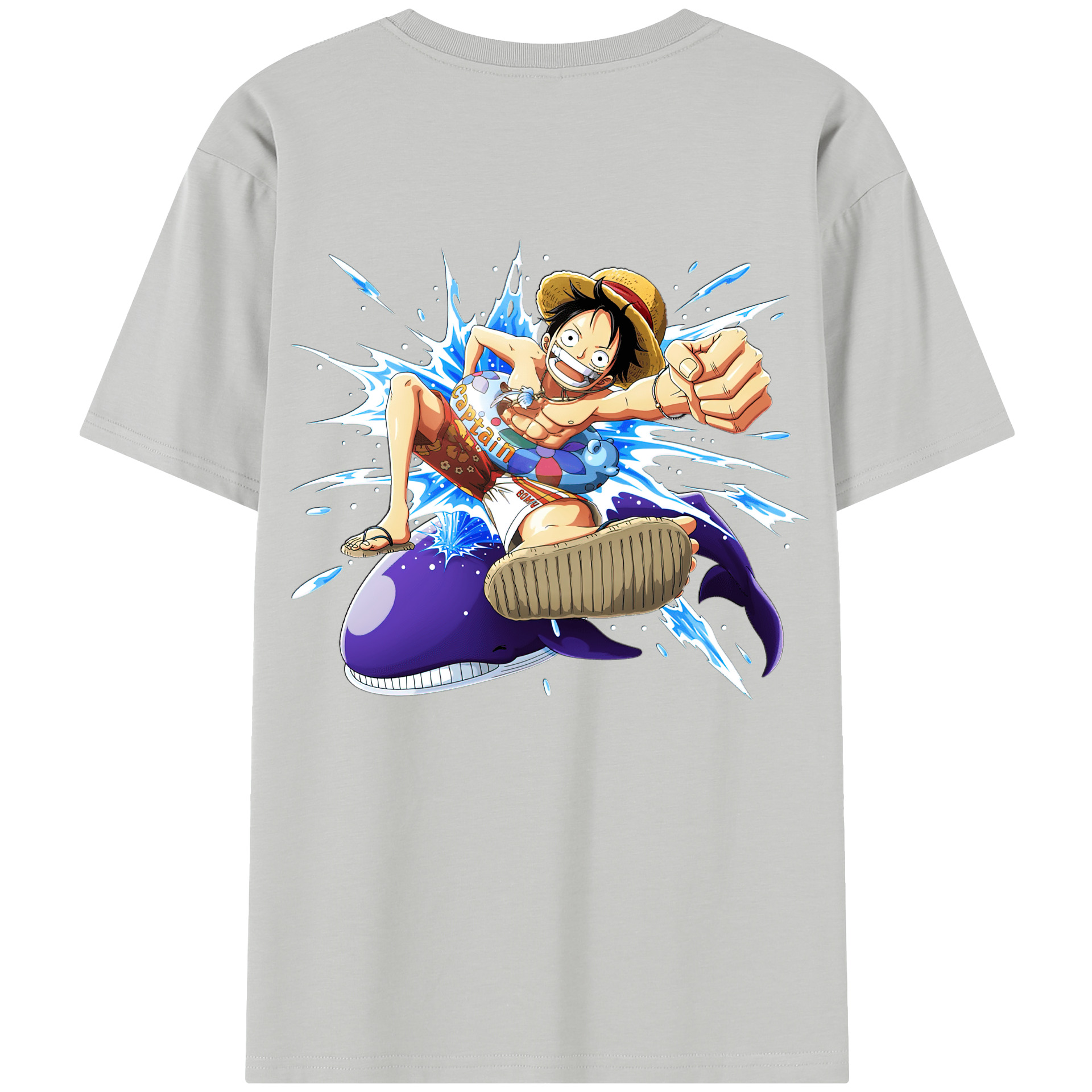 ワンピース モンキー・D・ルフィ ONE PIECE Monkey D. Luffy レディース半袖Tシャツ(バックプリント)