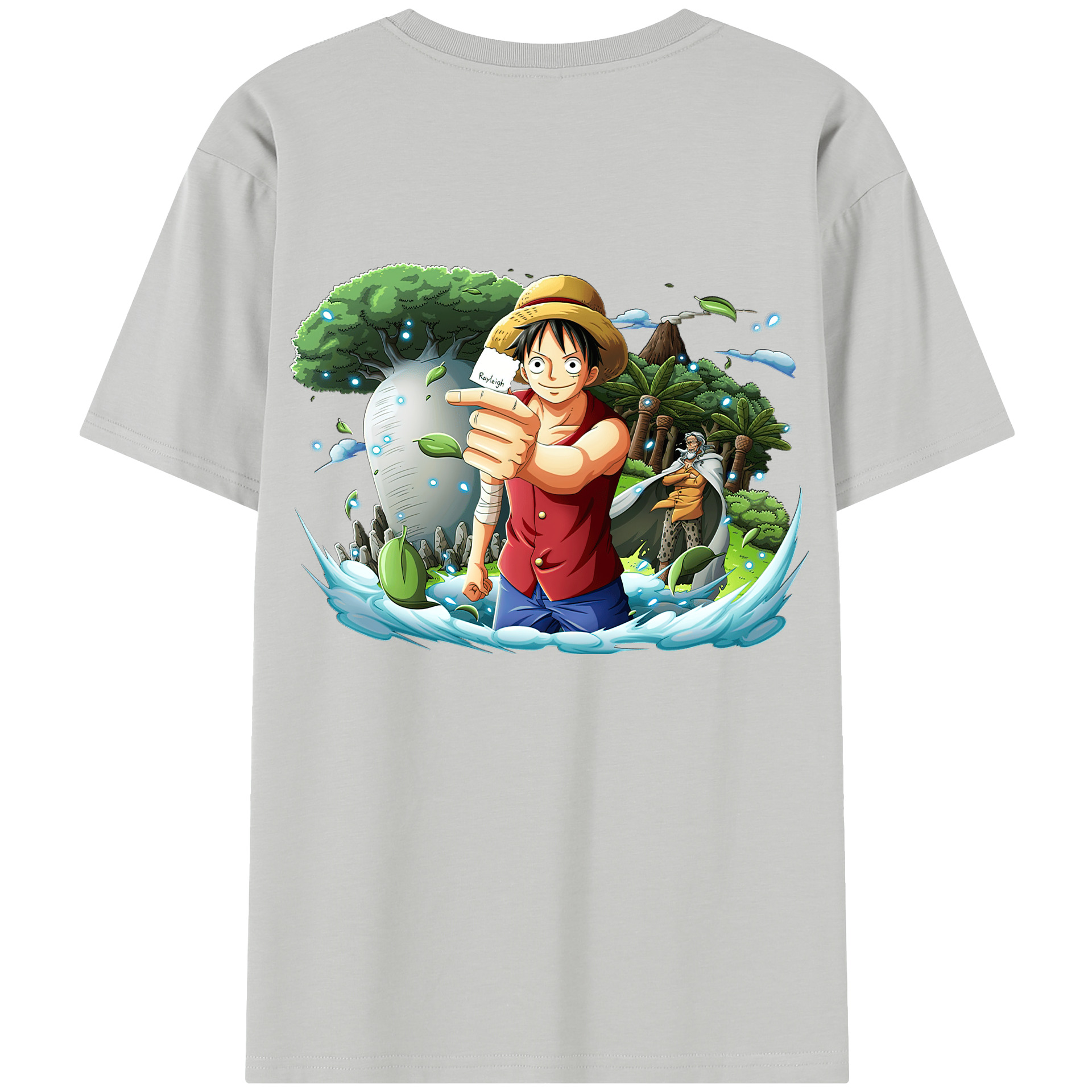 ワンピース モンキー・D・ルフィ ONE PIECE Monkey D. Luffy レディース半袖Tシャツ(バックプリント)