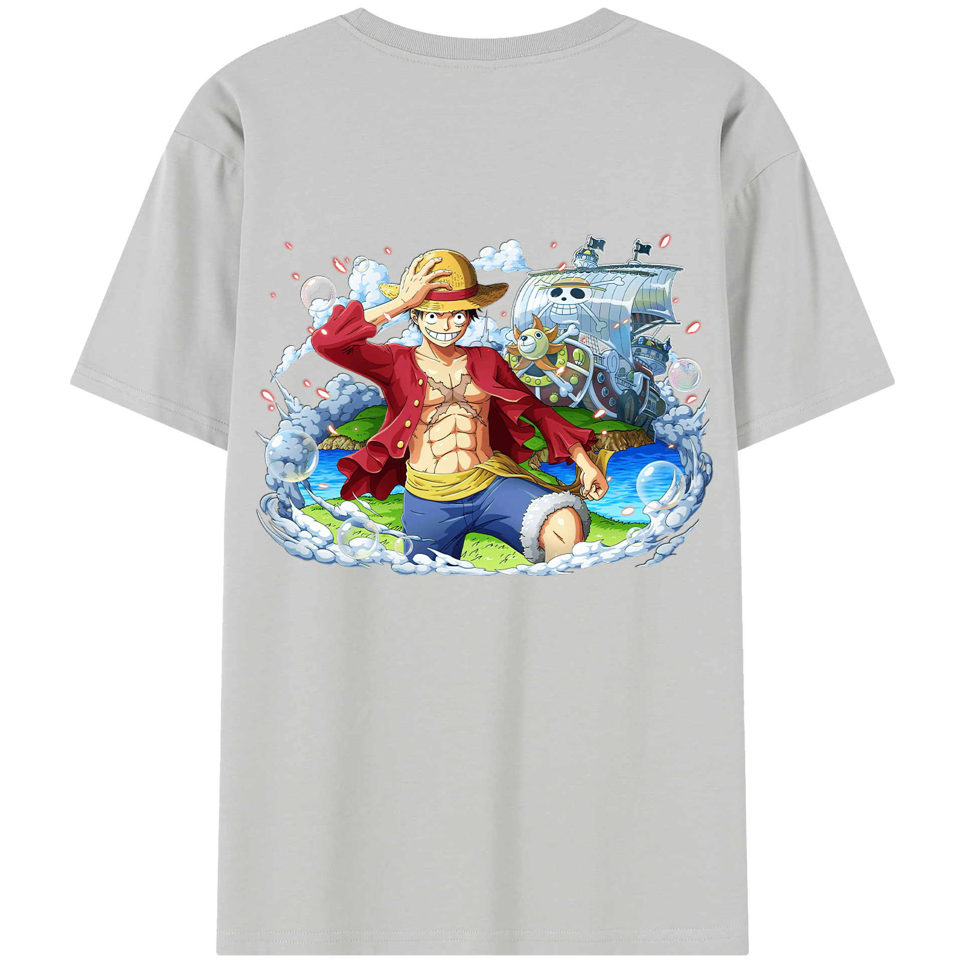 ワンピース モンキー・D・ルフィ ONE PIECE Monkey D. Luffy レディース半袖Tシャツ(バックプリント)