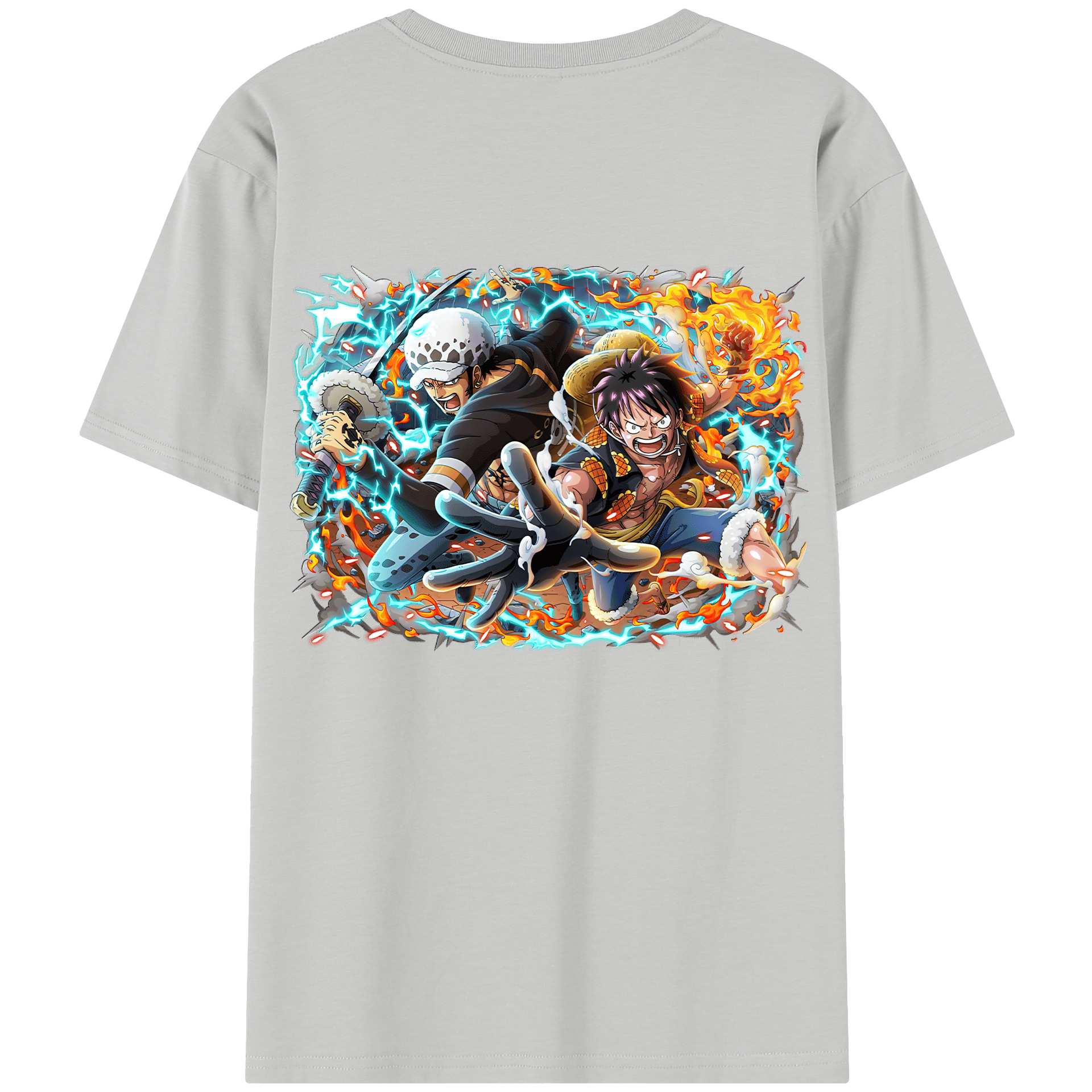 ワンピース モンキー・D・ルフィ ONE PIECE Monkey D. Luffy レディース半袖Tシャツ(バックプリント)