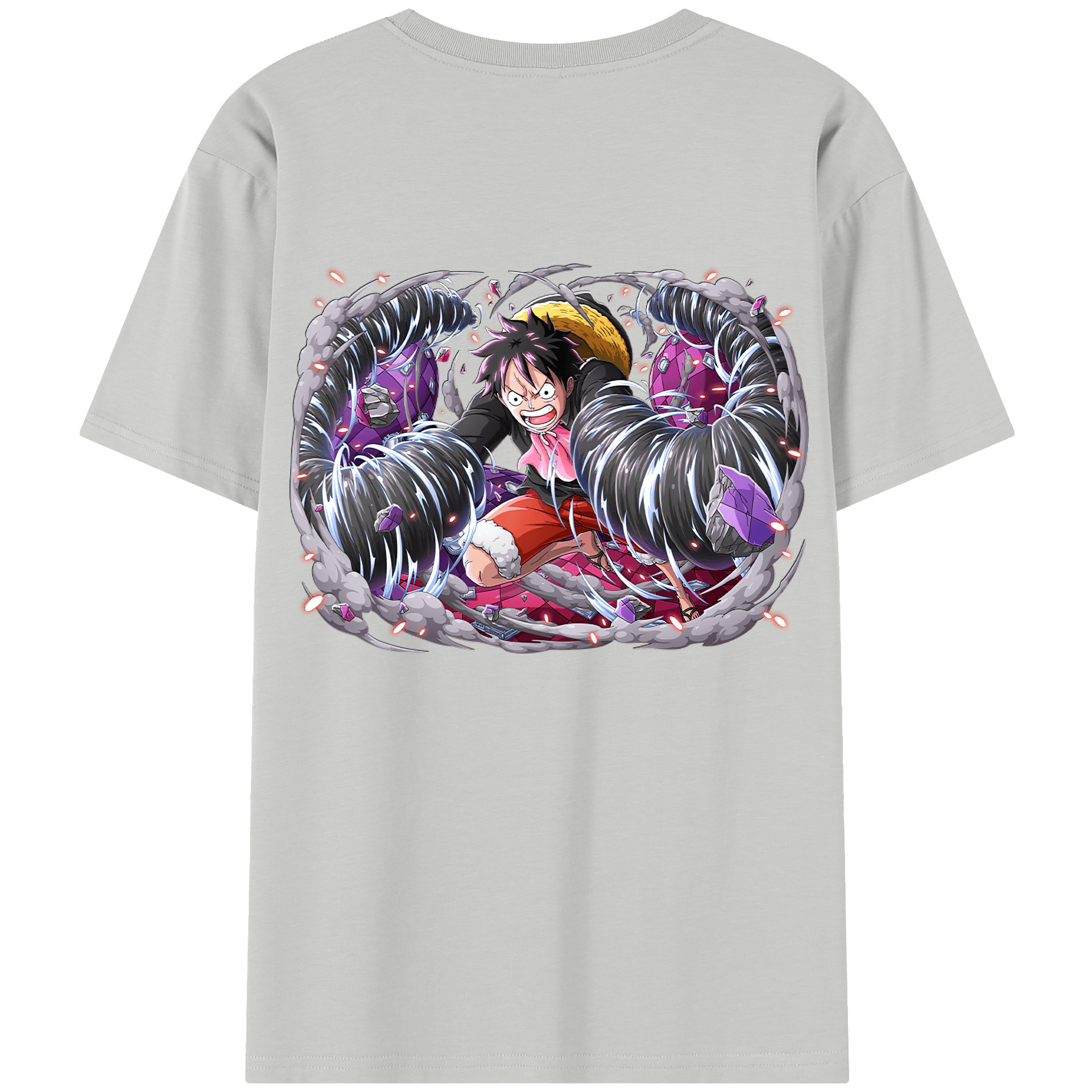 ワンピース モンキー・D・ルフィ ONE PIECE Monkey D. Luffy レディース半袖Tシャツ(バックプリント)