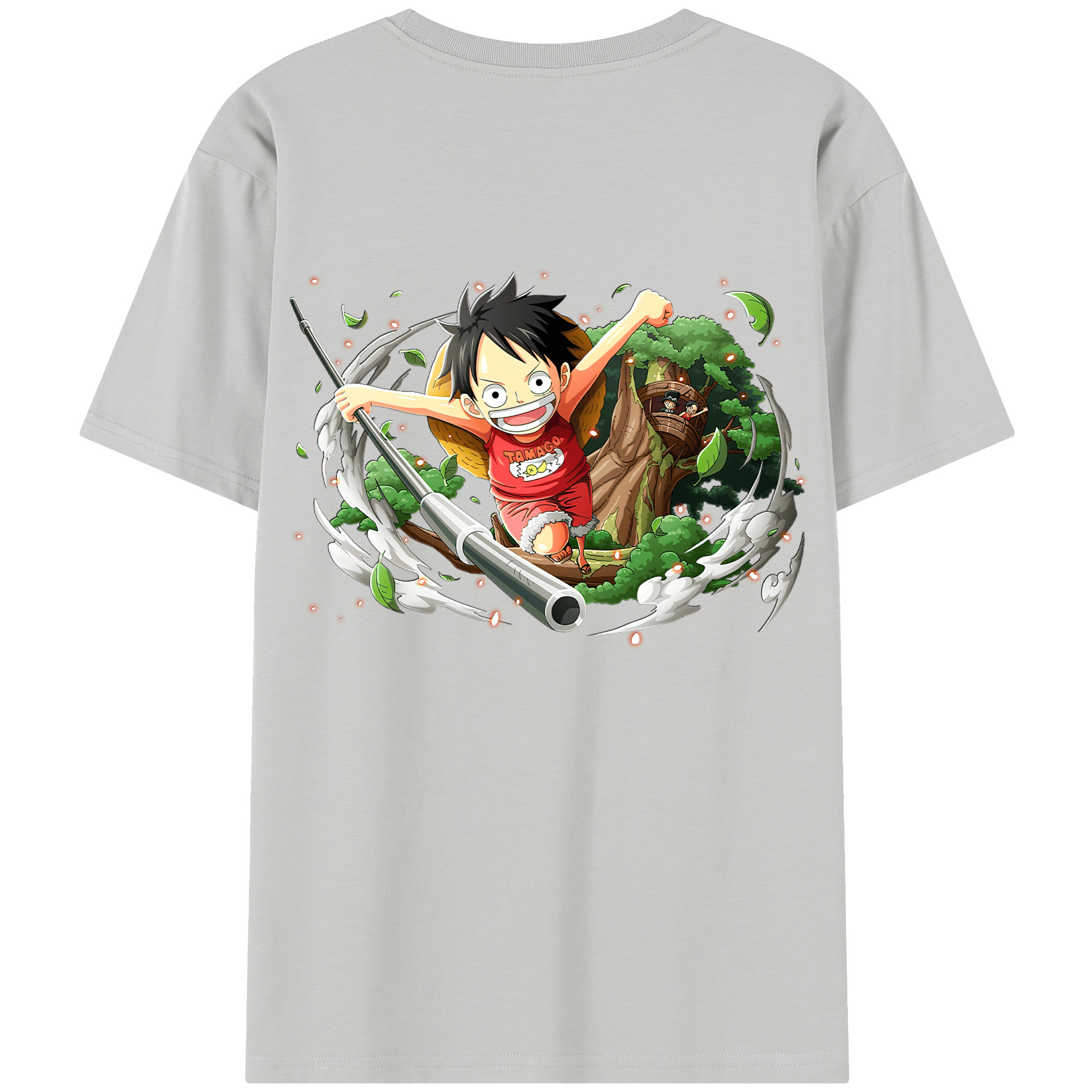 ワンピース モンキー・D・ルフィ ONE PIECE Monkey D. Luffy レディース半袖Tシャツ(バックプリント)
