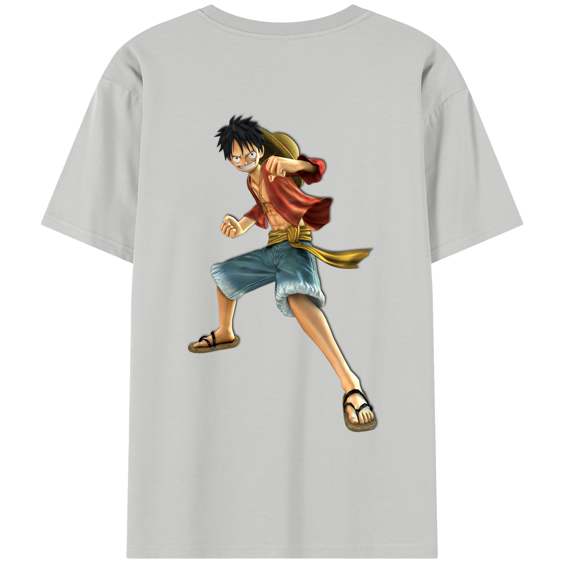 ワンピース モンキー・D・ルフィ ONE PIECE Monkey D. Luffy レディース半袖Tシャツ(バックプリント)