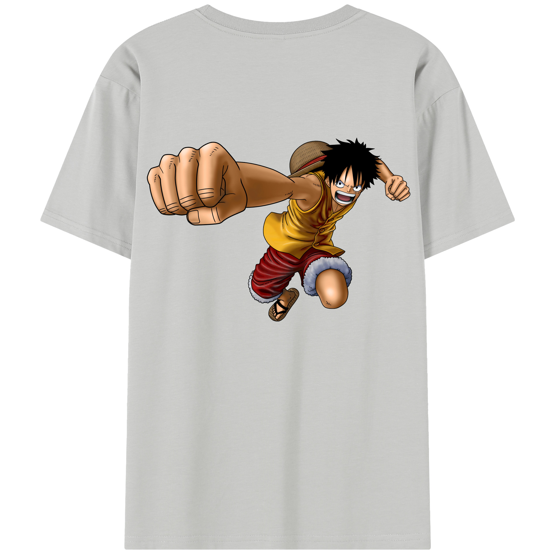 ワンピース モンキー・D・ルフィ ONE PIECE Monkey D. Luffy レディース半袖Tシャツ(バックプリント)