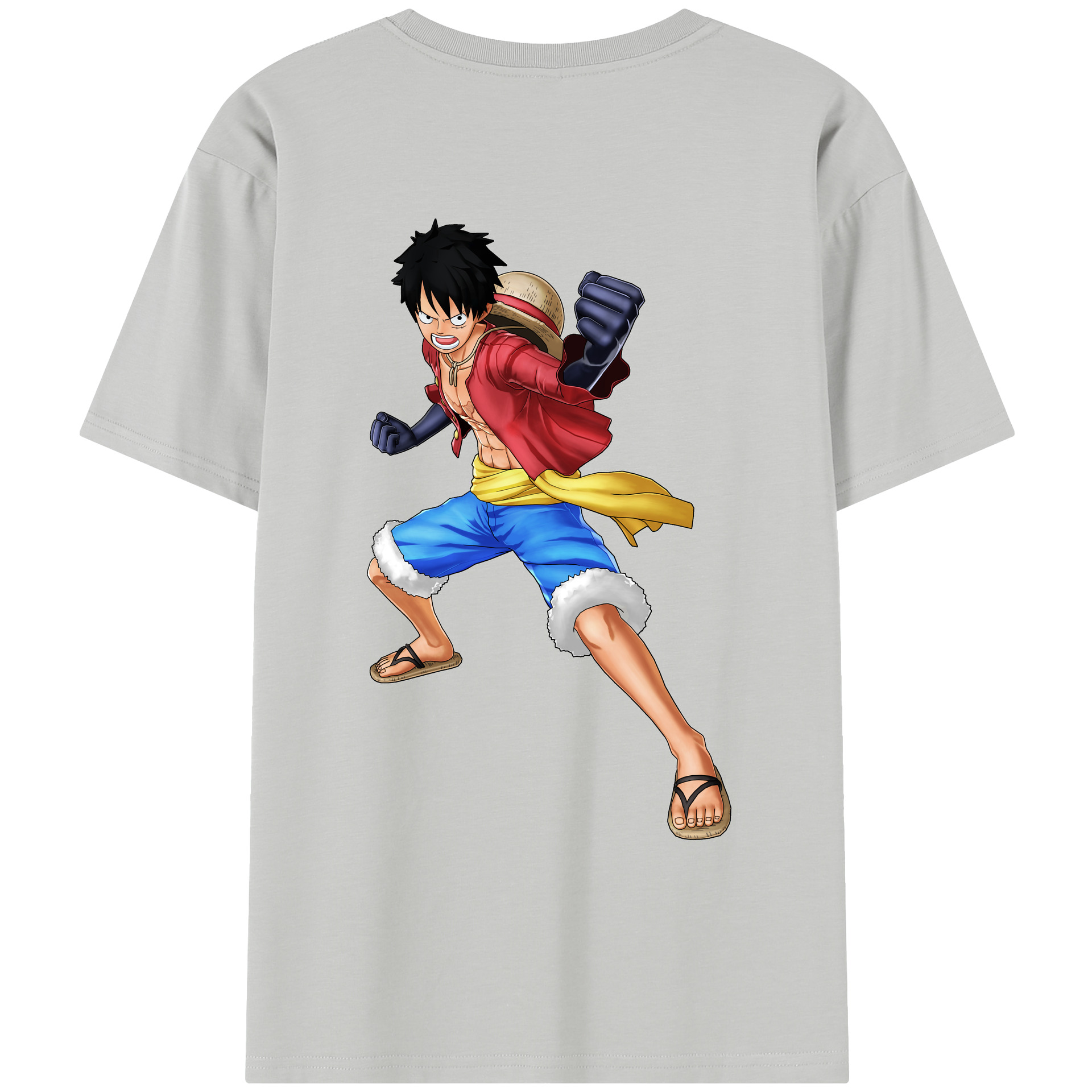ワンピース モンキー・D・ルフィ ONE PIECE Monkey D. Luffy レディース半袖Tシャツ(バックプリント)