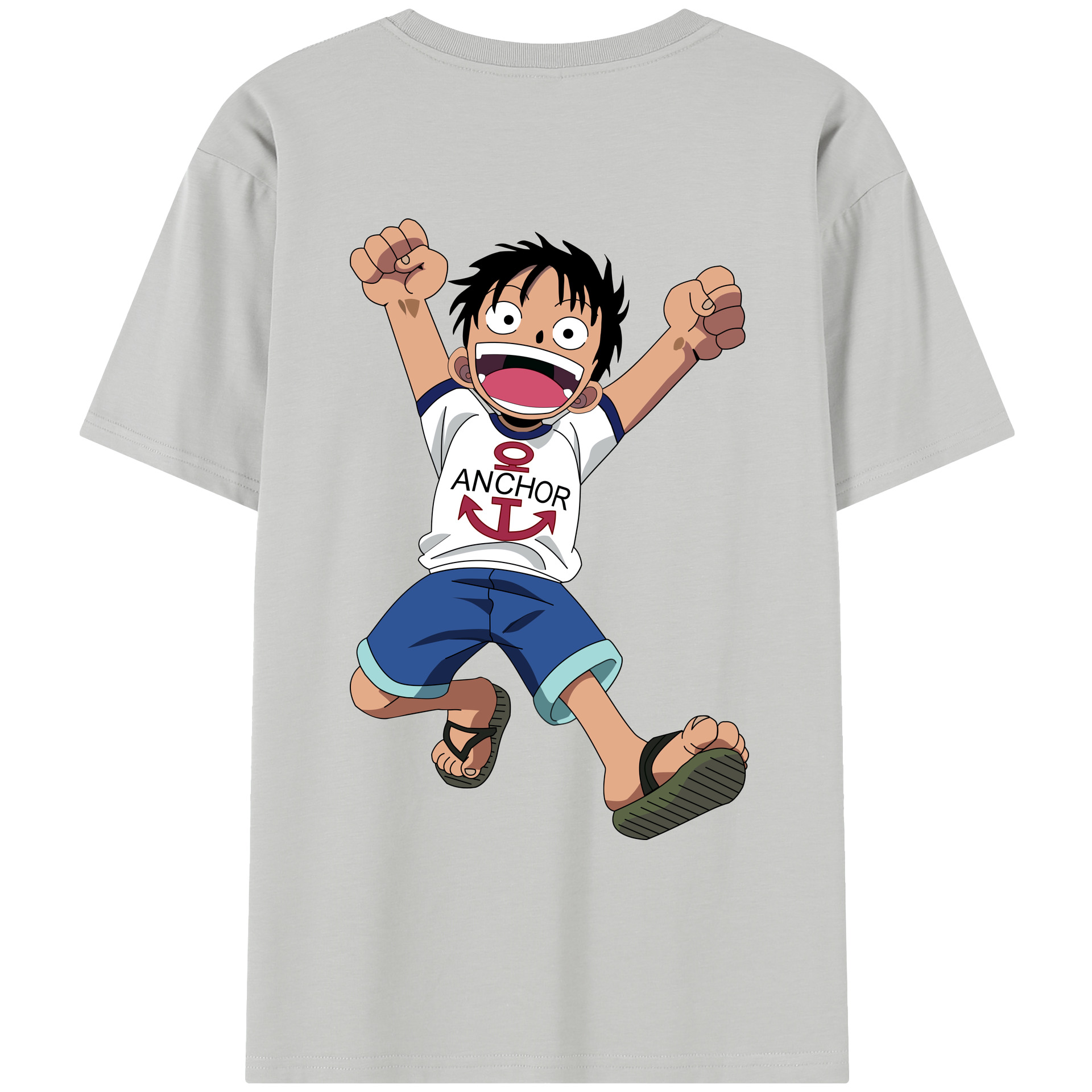 ワンピース モンキー・D・ルフィ ONE PIECE Monkey D. Luffy レディース半袖Tシャツ(バックプリント)