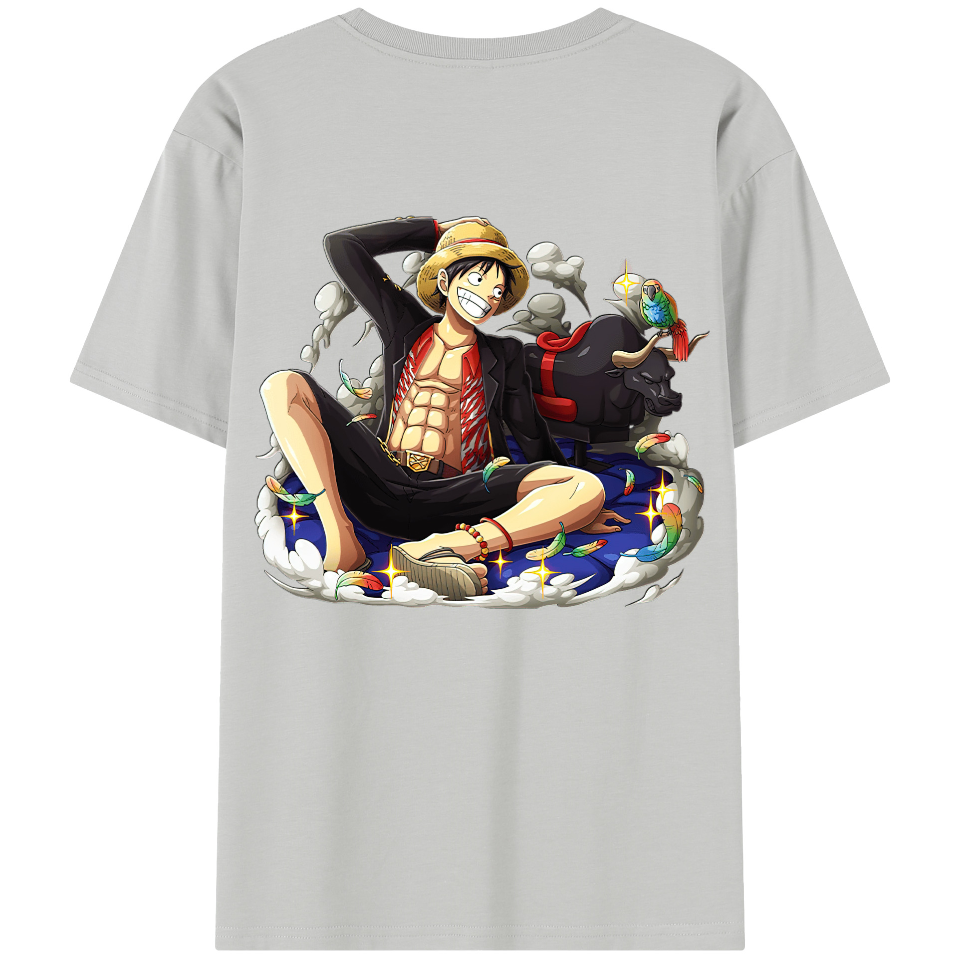 ワンピース モンキー・D・ルフィ ONE PIECE Monkey D. Luffy レディース半袖Tシャツ(バックプリント)