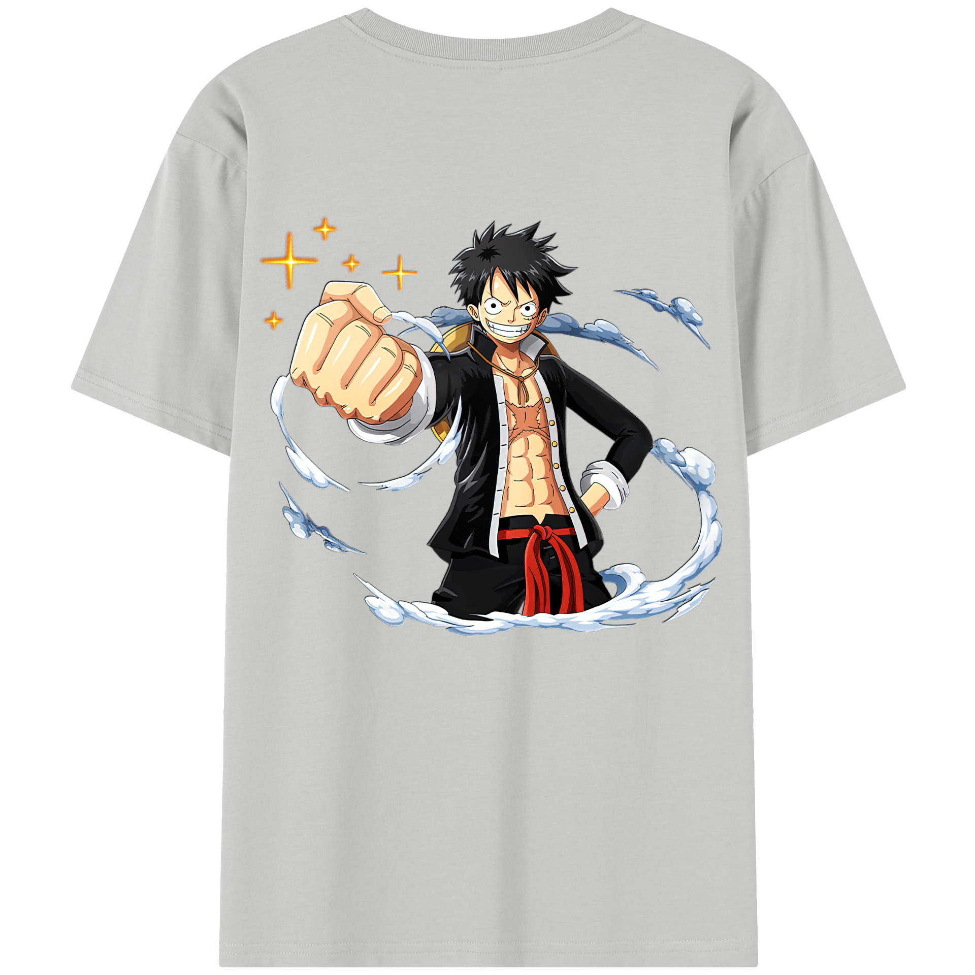 ワンピース モンキー・D・ルフィ ONE PIECE Monkey D. Luffy レディース半袖Tシャツ(バックプリント)
