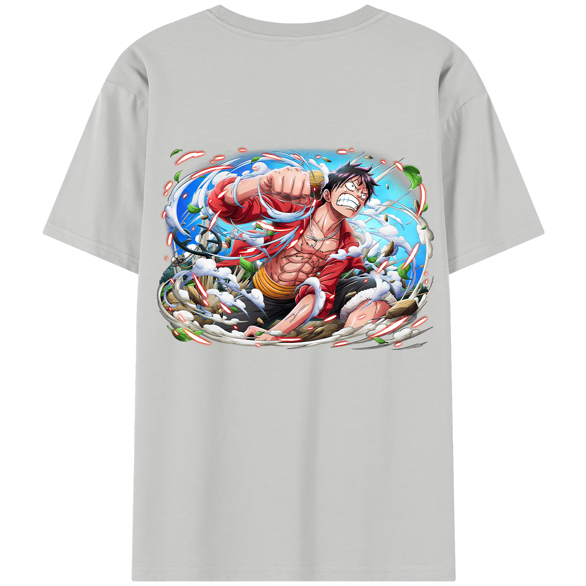 ワンピース モンキー・D・ルフィ ONE PIECE Monkey D. Luffy レディース半袖Tシャツ(バックプリント)