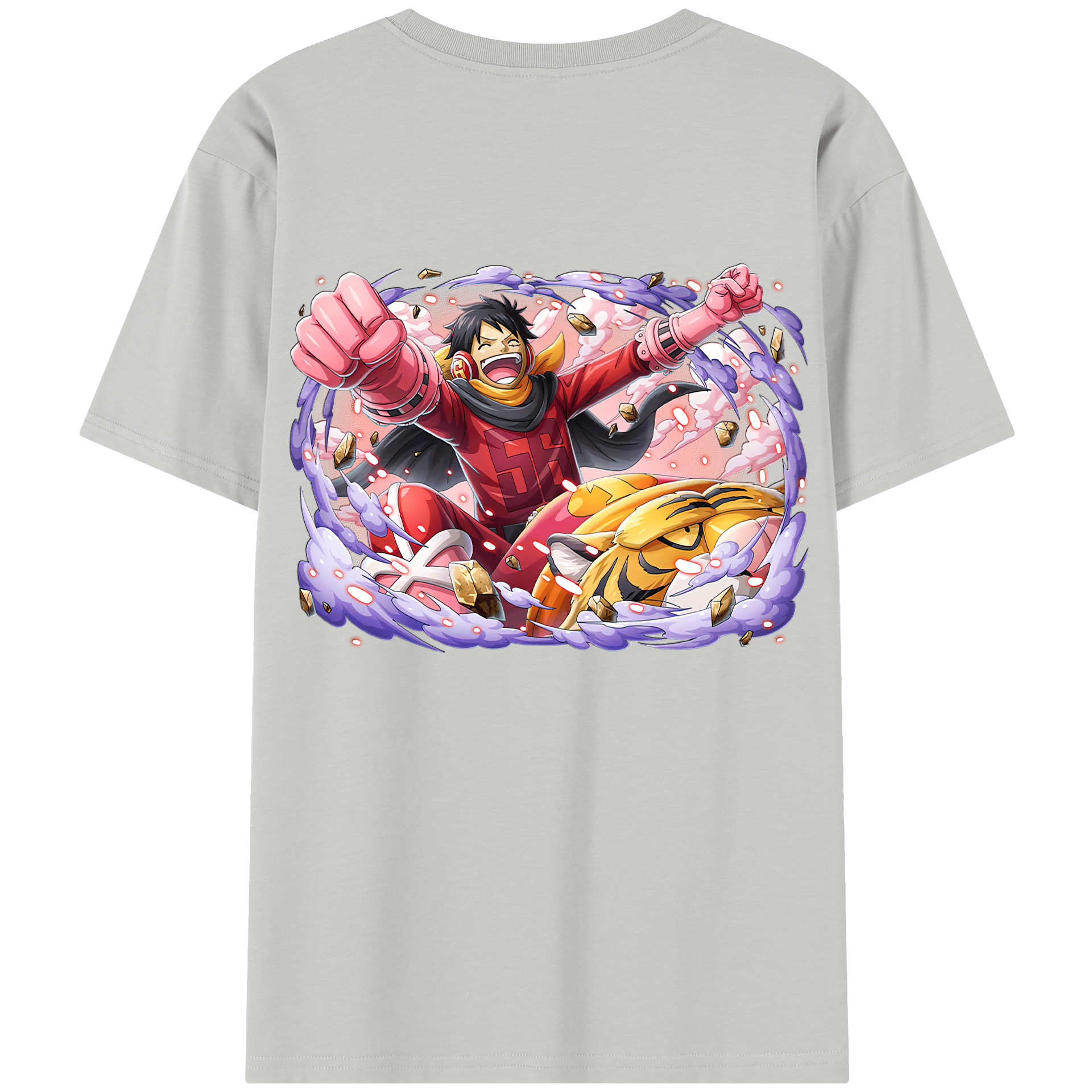 ワンピース モンキー・D・ルフィ ONE PIECE Monkey D. Luffy レディース半袖Tシャツ(バックプリント)