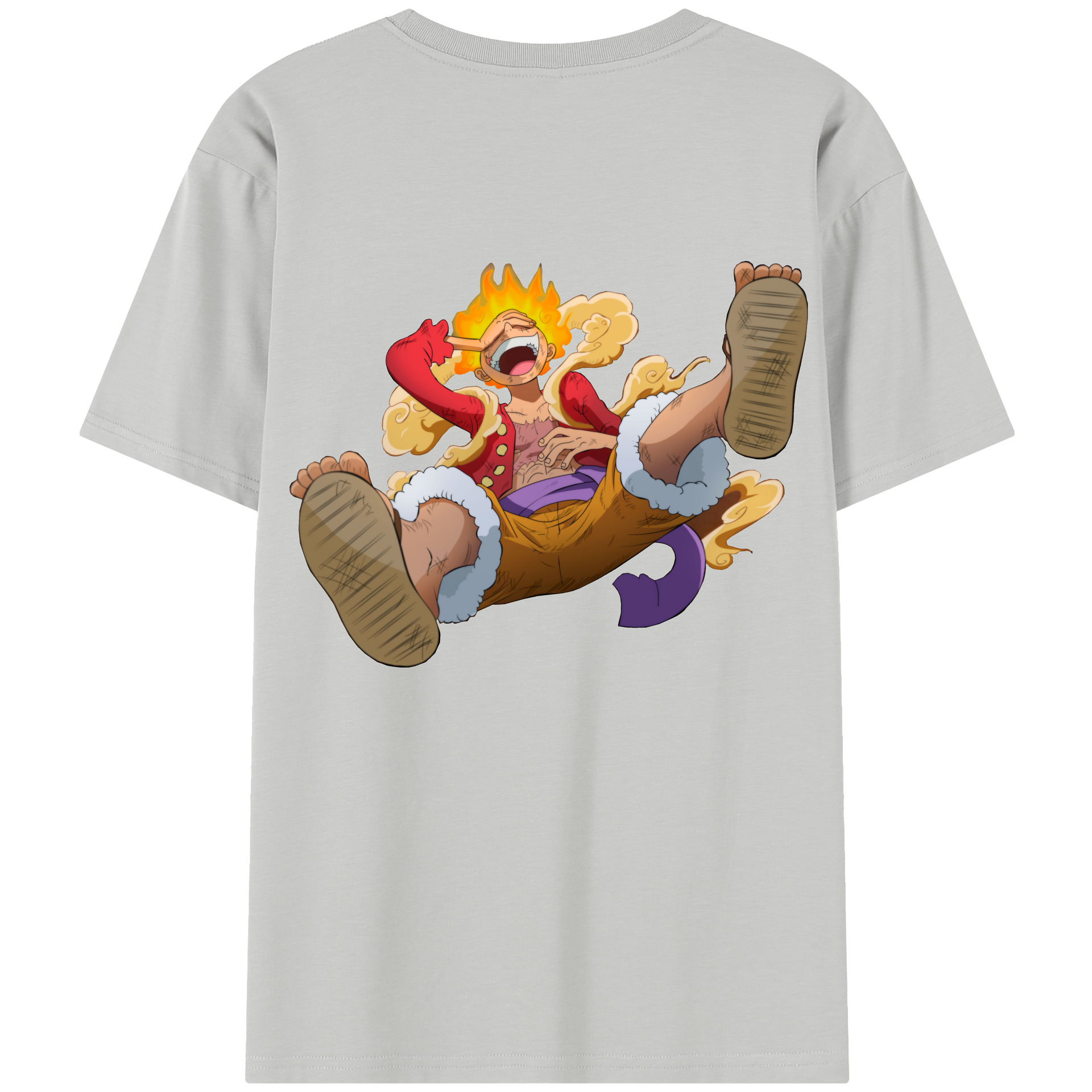 ワンピース モンキー・D・ルフィ ONE PIECE Monkey D. Luffy レディース半袖Tシャツ(バックプリント)