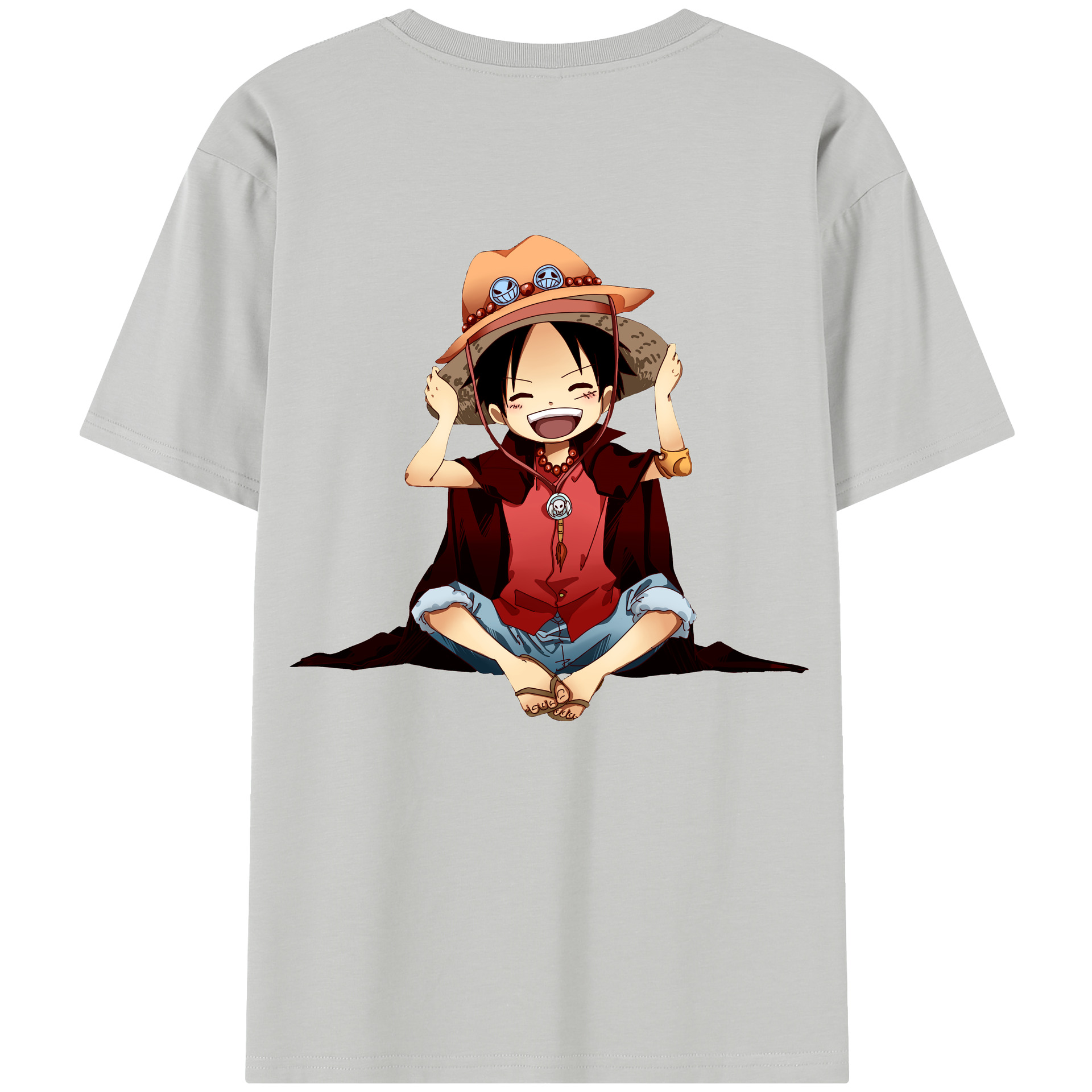 ワンピース モンキー・D・ルフィ ONE PIECE Monkey D. Luffy レディース半袖Tシャツ(バックプリント)