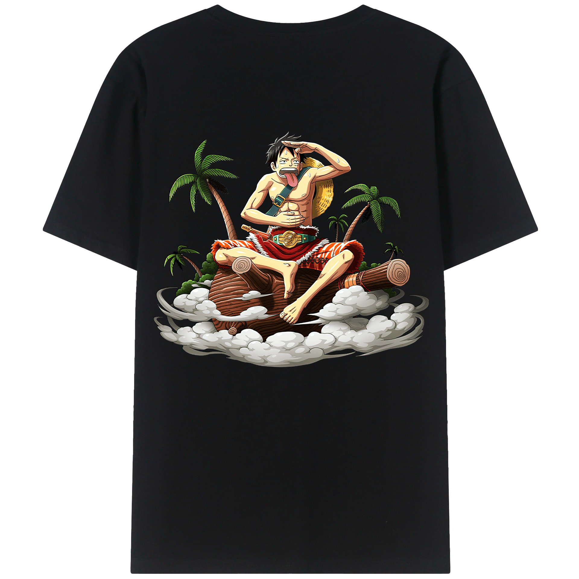 ワンピース モンキー・D・ルフィ ONE PIECE Monkey D. Luffy レディース半袖Tシャツ(バックプリント)