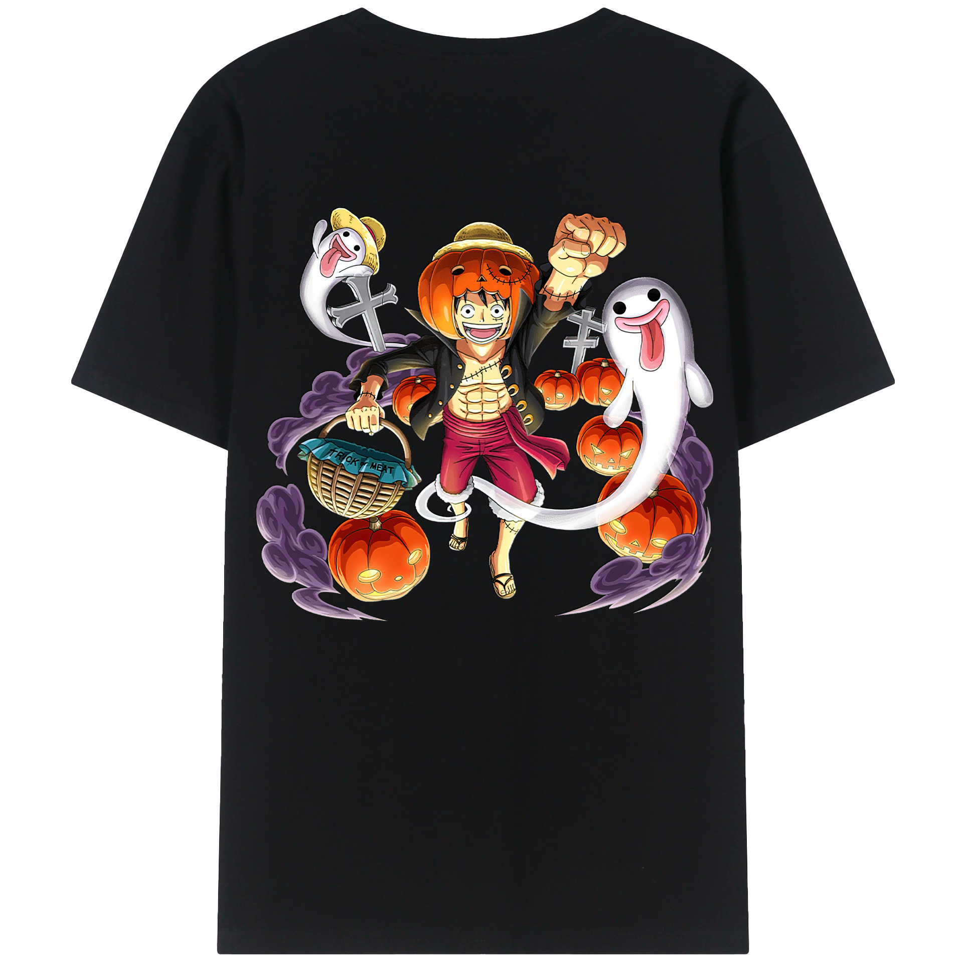 ワンピース モンキー・D・ルフィ ONE PIECE Monkey D. Luffy レディース半袖Tシャツ(バックプリント)