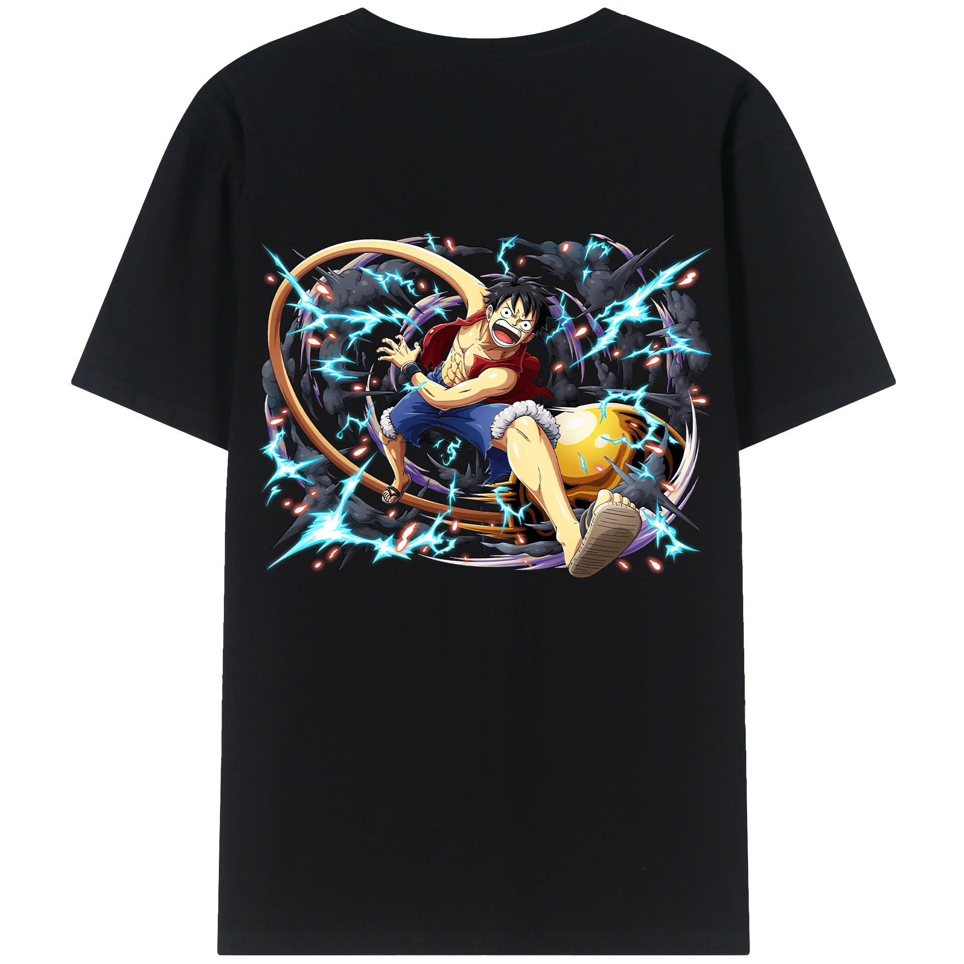 ワンピース モンキー・D・ルフィ ONE PIECE Monkey D. Luffy レディース半袖Tシャツ(バックプリント)
