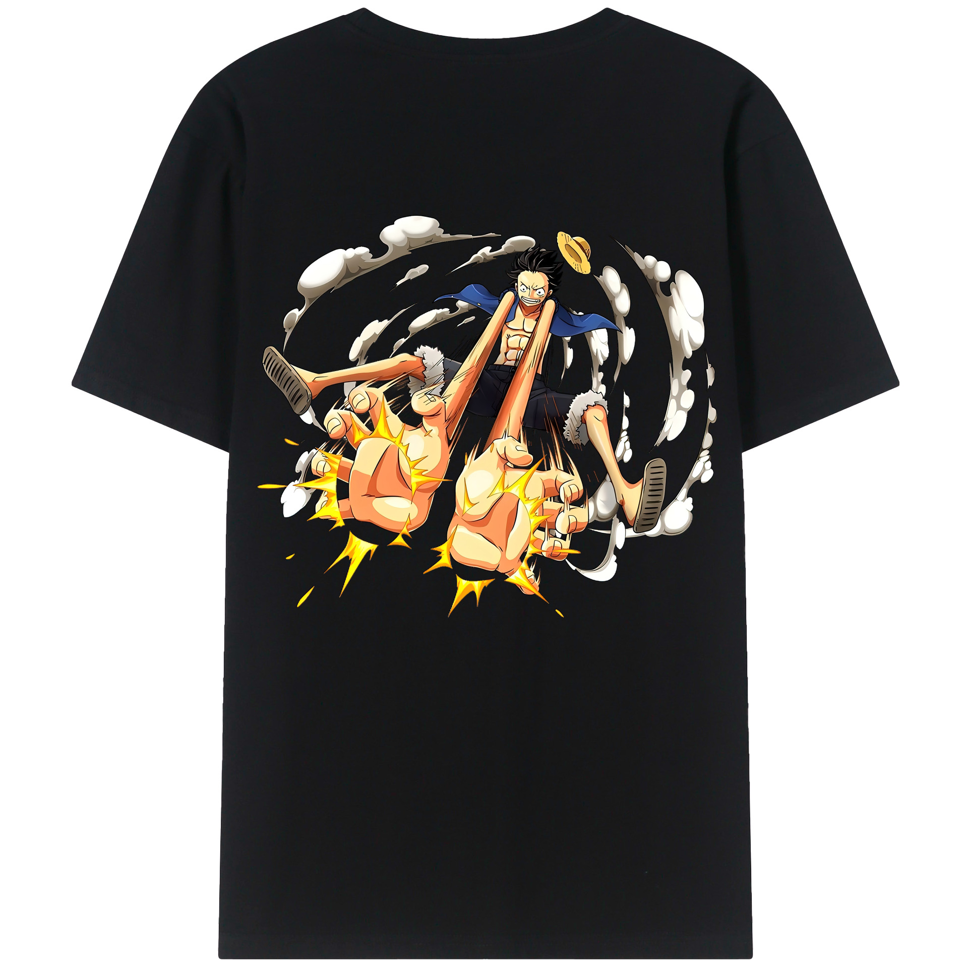 （画像用） ワンピース モンキー・D・ルフィ ONE PIECE Monkey D. Luffy レディース半袖Tシャツ(バックプリント)