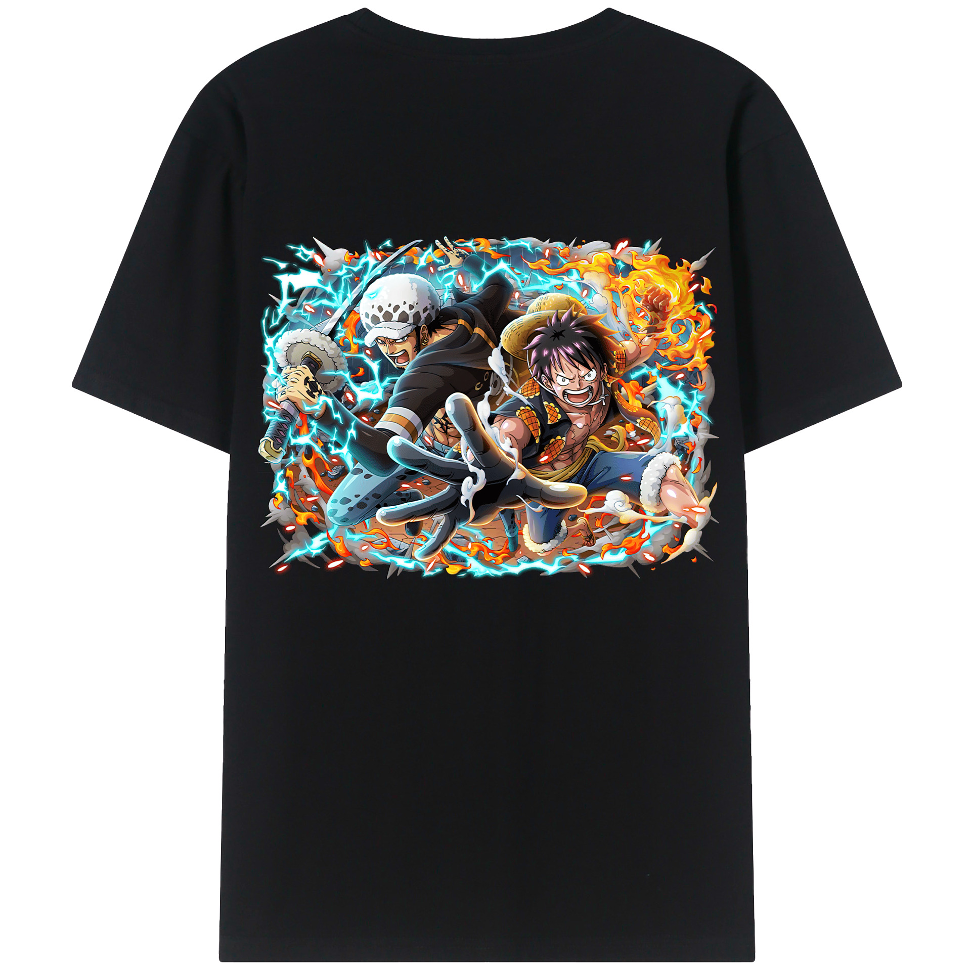ワンピース モンキー・D・ルフィ ONE PIECE Monkey D. Luffy レディース半袖Tシャツ(バックプリント)