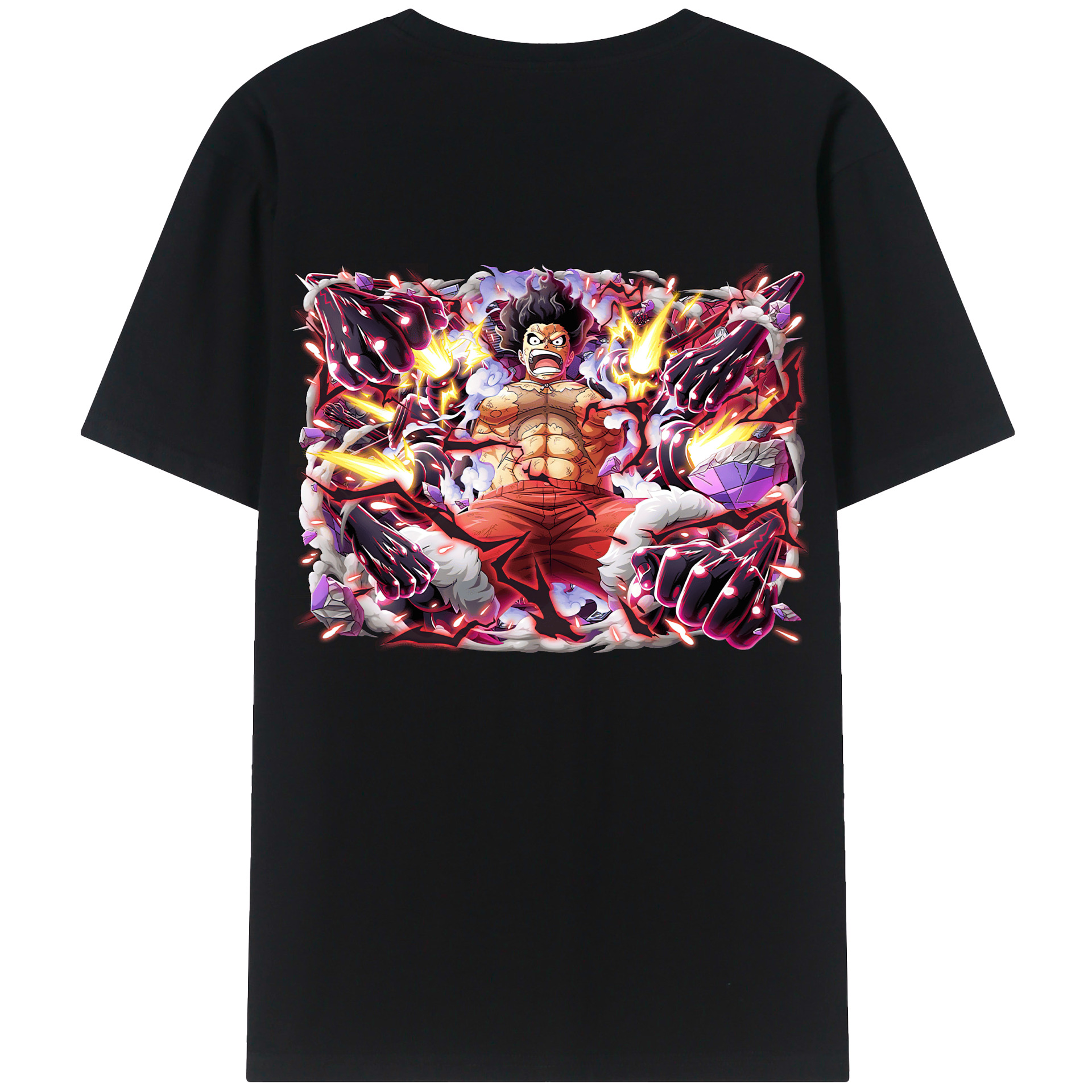 ワンピース モンキー・D・ルフィ ONE PIECE Monkey D. Luffy レディース半袖Tシャツ(バックプリント)
