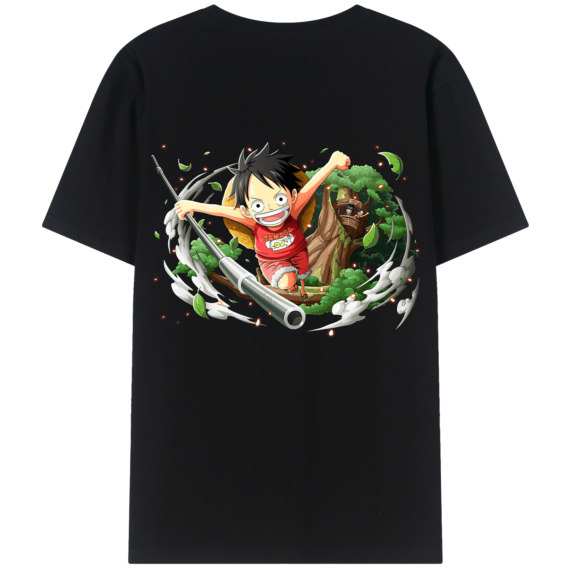 ワンピース モンキー・D・ルフィ ONE PIECE Monkey D. Luffy レディース半袖Tシャツ(バックプリント)
