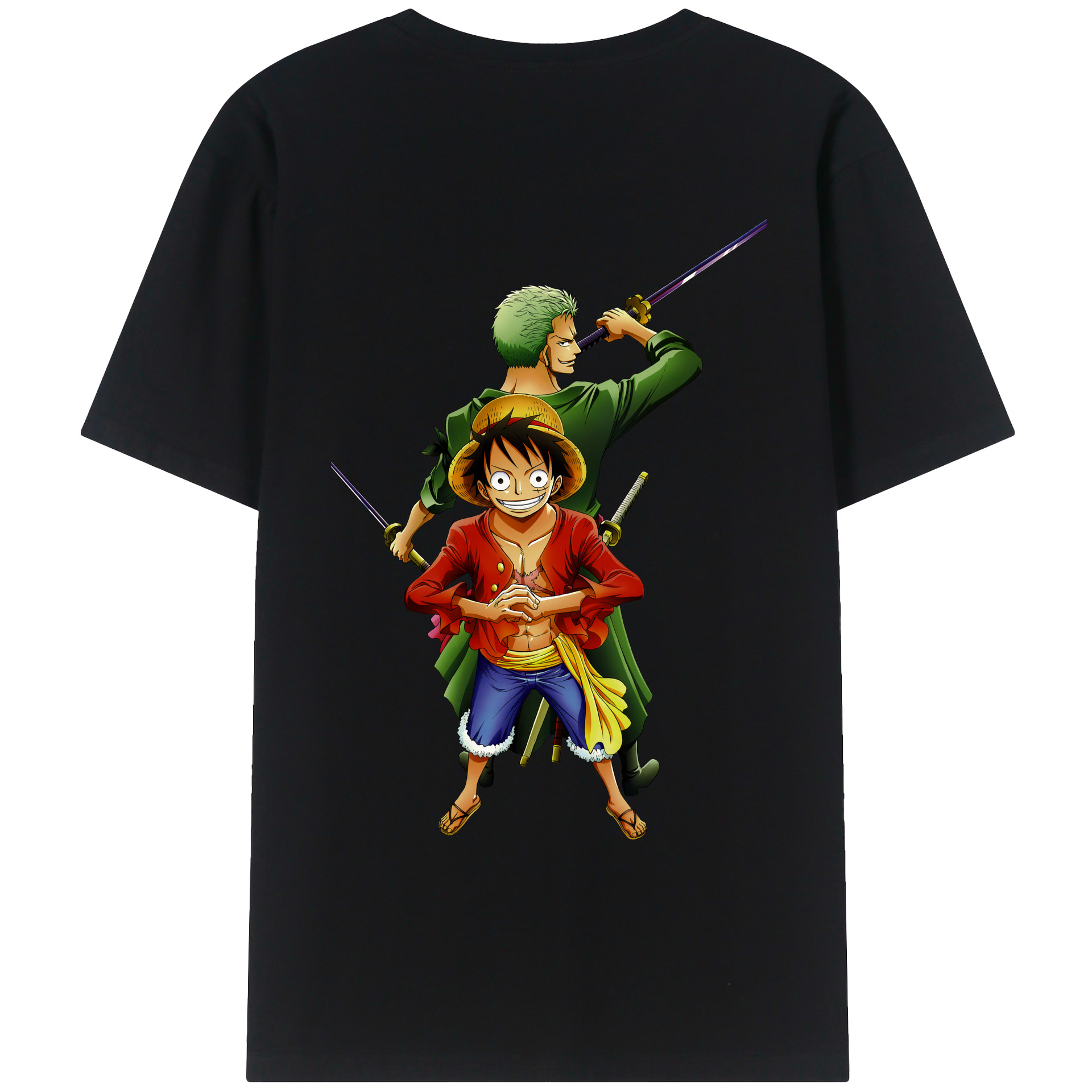 ワンピース モンキー・D・ルフィ ONE PIECE Monkey D. Luffy レディース半袖Tシャツ(バックプリント)