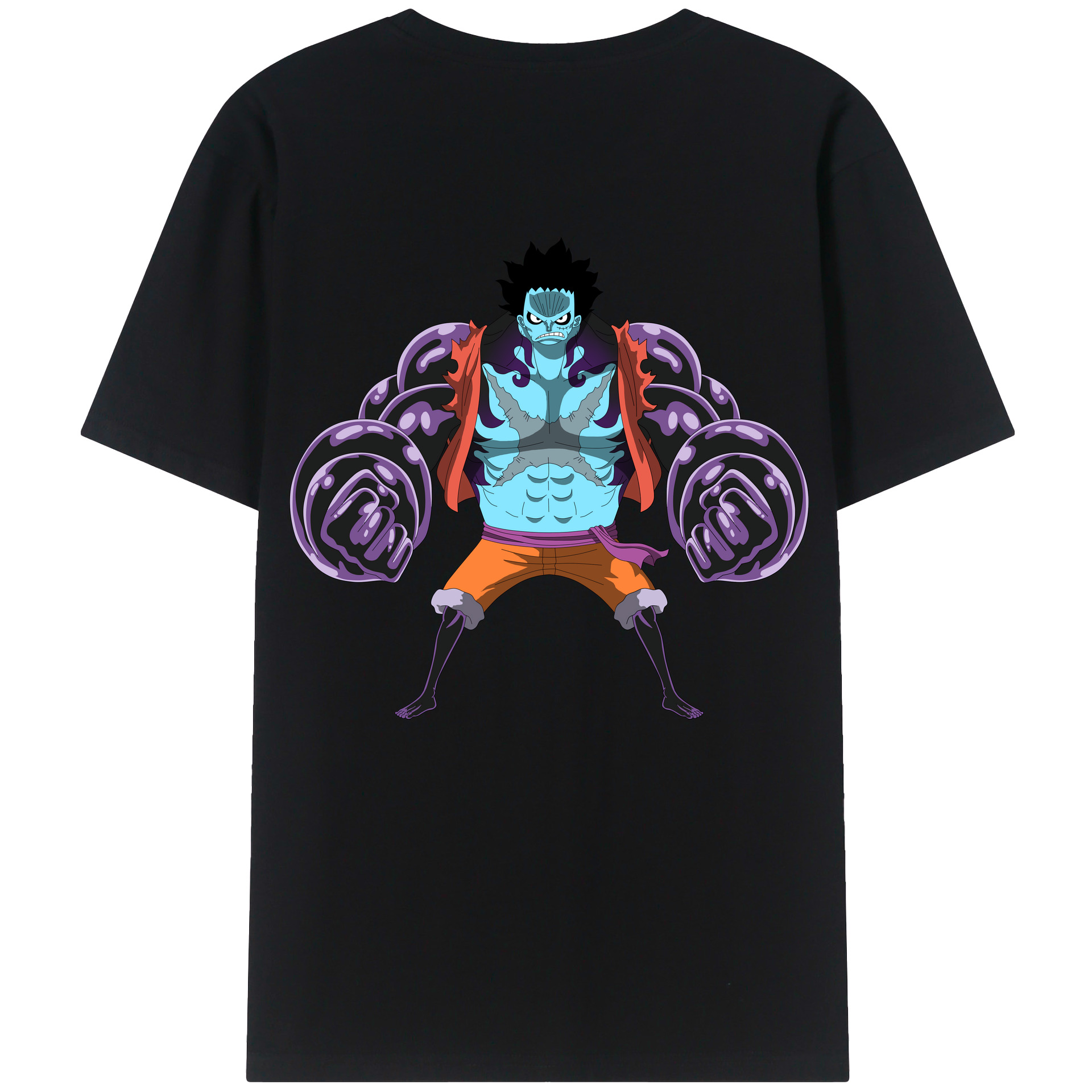 ワンピース モンキー・D・ルフィ ONE PIECE Monkey D. Luffy レディース半袖Tシャツ(バックプリント)