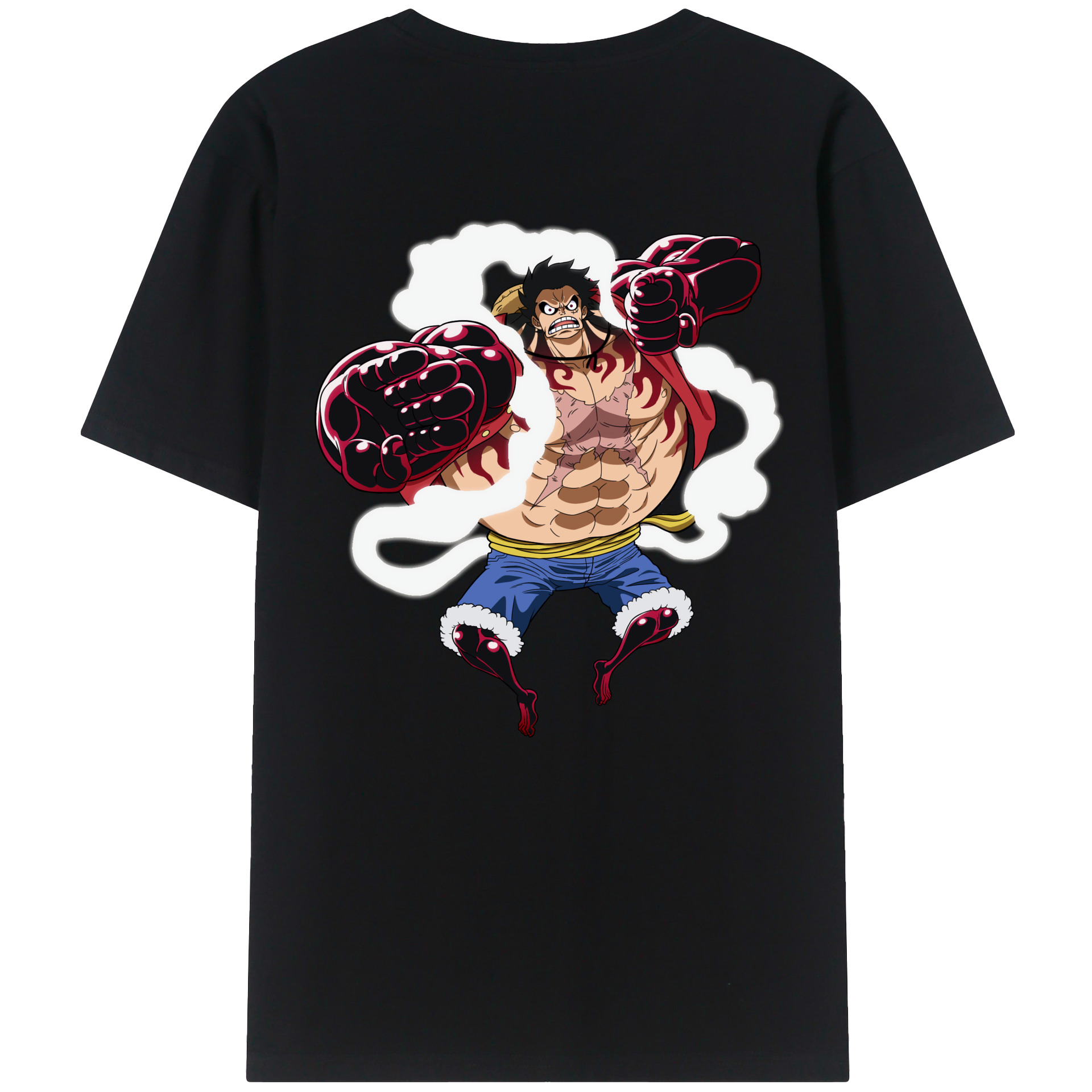 ワンピース モンキー・D・ルフィ ONE PIECE Monkey D. Luffy レディース半袖Tシャツ(バックプリント)