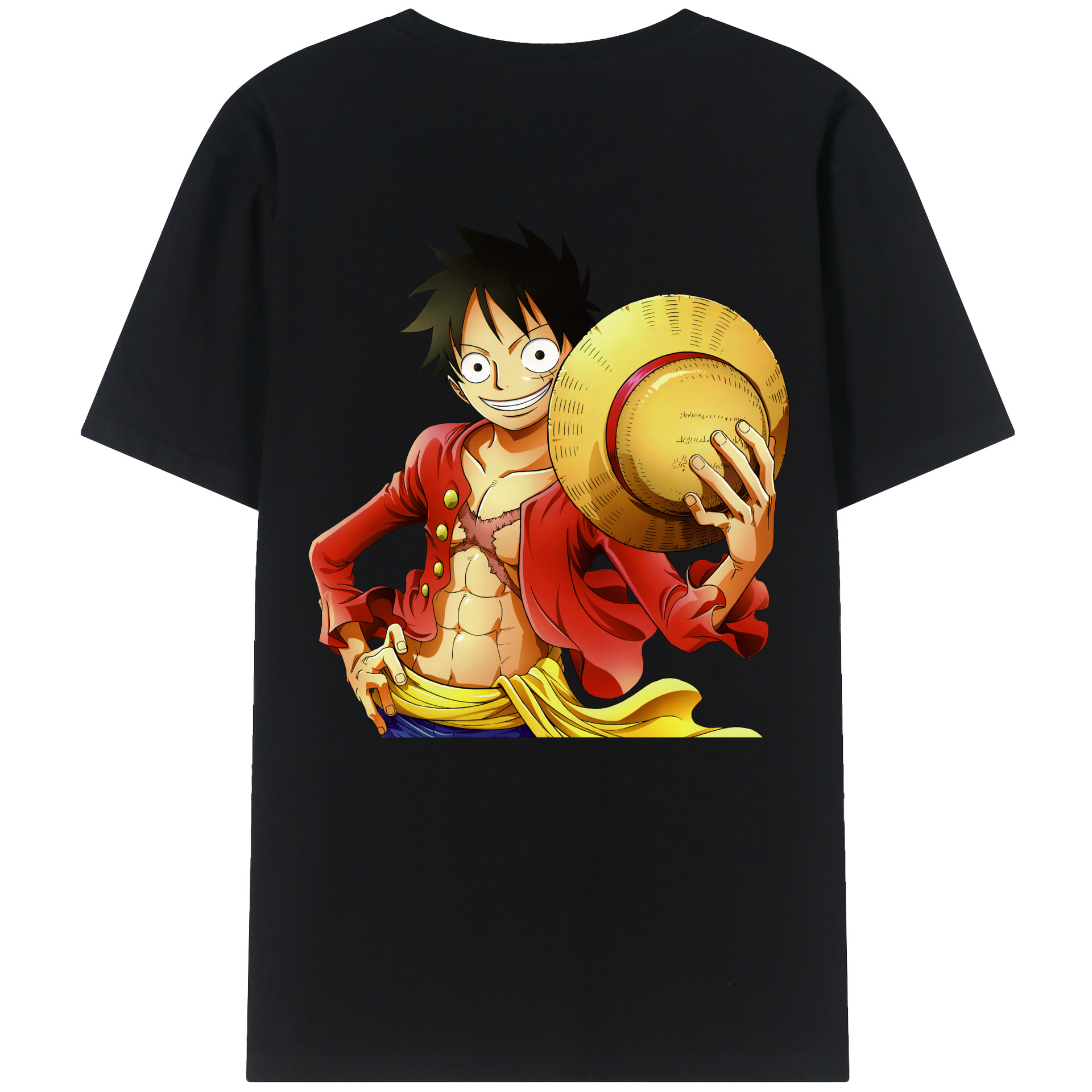 ワンピース モンキー・D・ルフィ ONE PIECE Monkey D. Luffy レディース半袖Tシャツ(バックプリント)