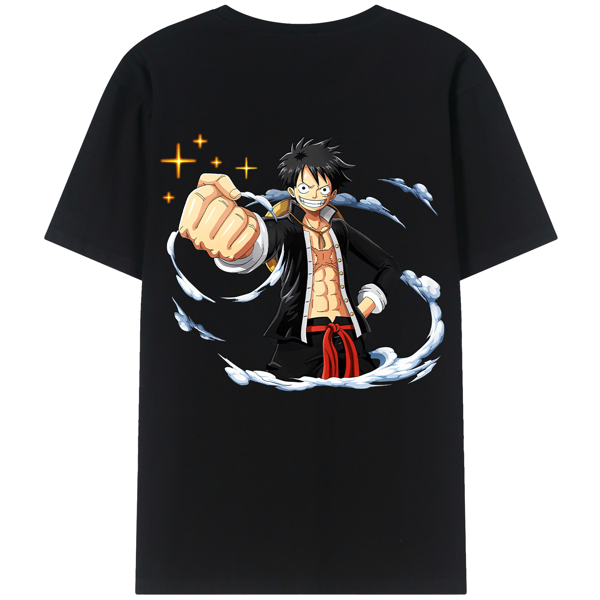 ワンピース モンキー・D・ルフィ ONE PIECE Monkey D. Luffy レディース半袖Tシャツ(バックプリント)