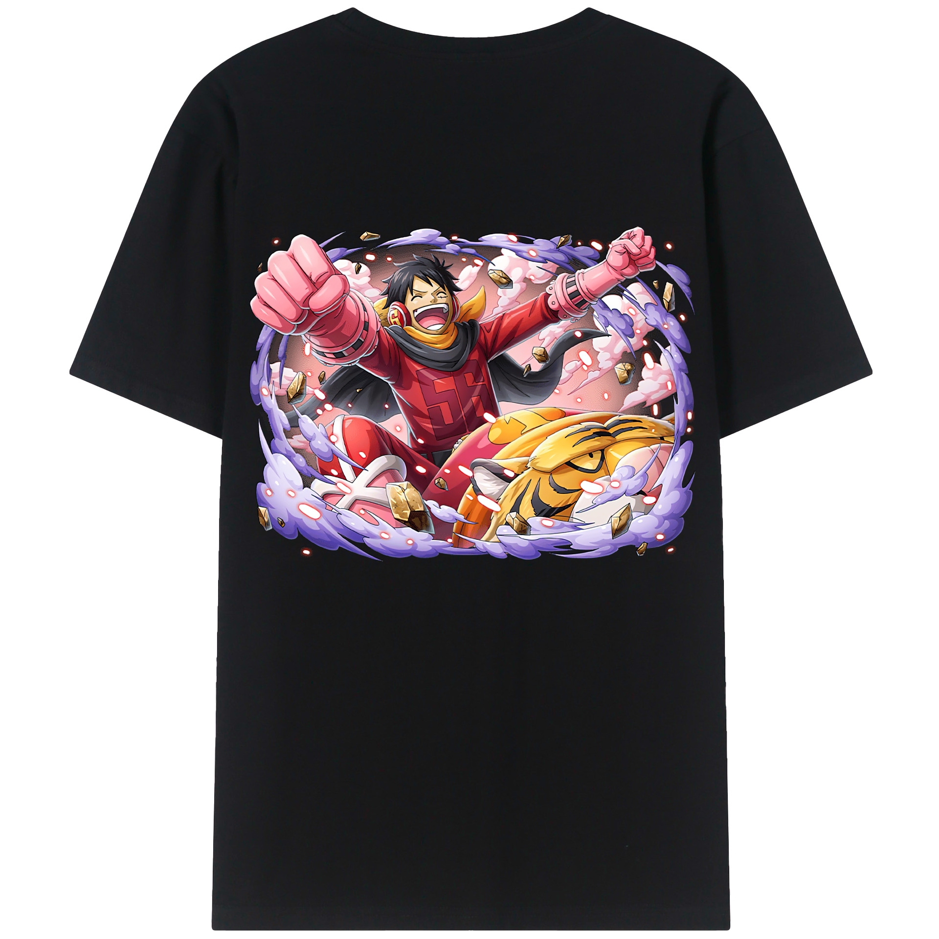 ワンピース モンキー・D・ルフィ ONE PIECE Monkey D. Luffy レディース半袖Tシャツ(バックプリント)