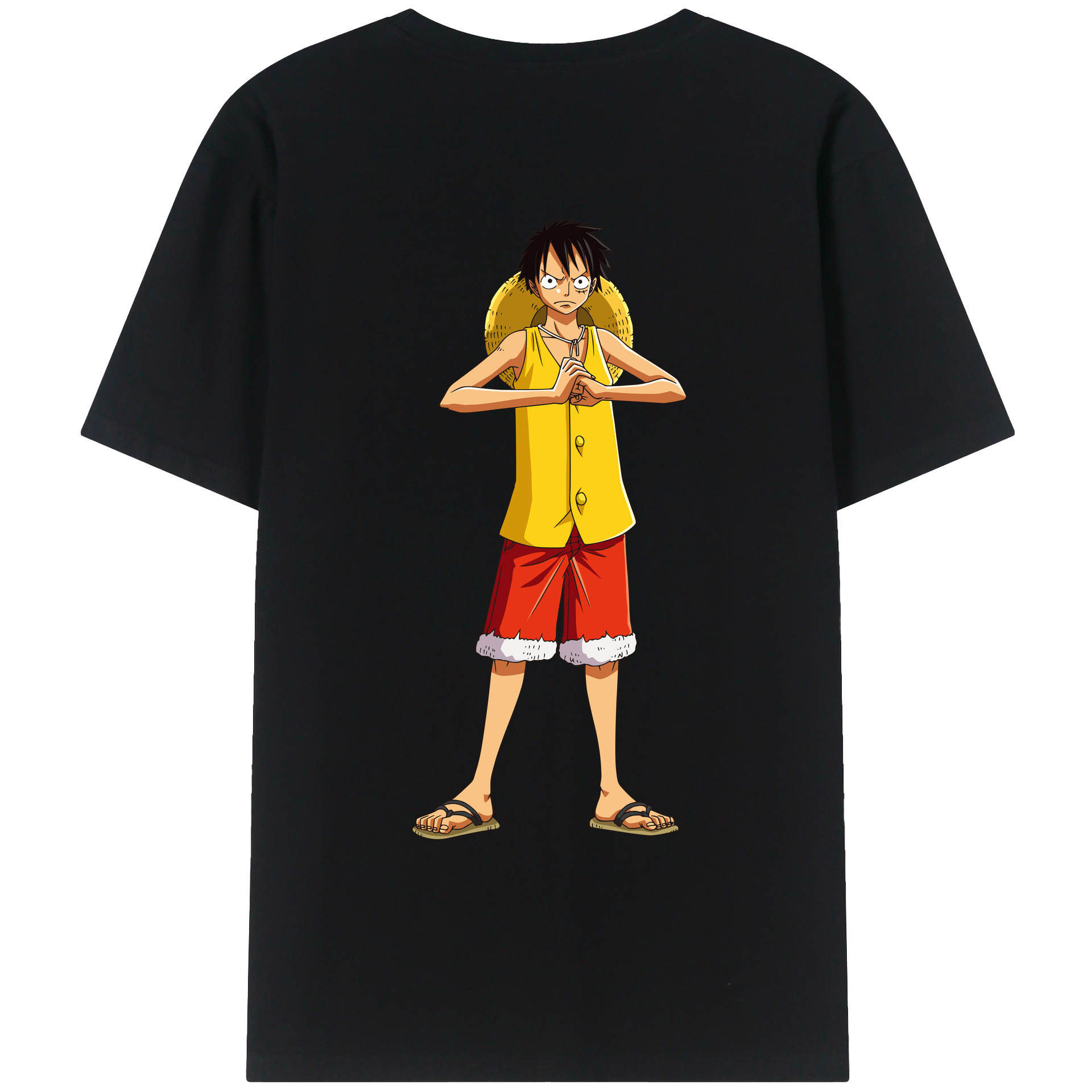 ワンピース モンキー・D・ルフィ ONE PIECE Monkey D. Luffy レディース半袖Tシャツ(バックプリント)