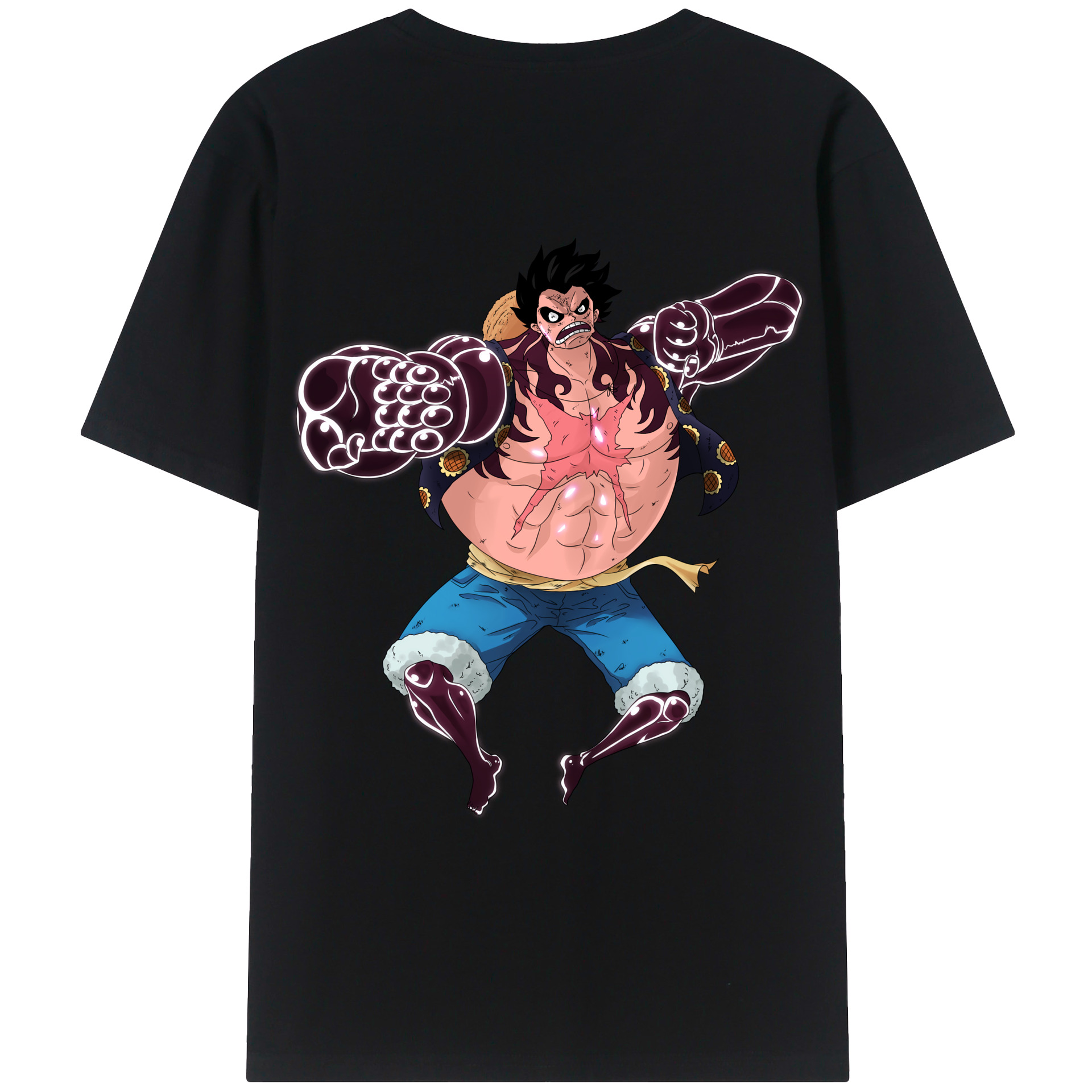 （画像用） ワンピース モンキー・D・ルフィ ONE PIECE Monkey D. Luffy レディース半袖Tシャツ(バックプリント)