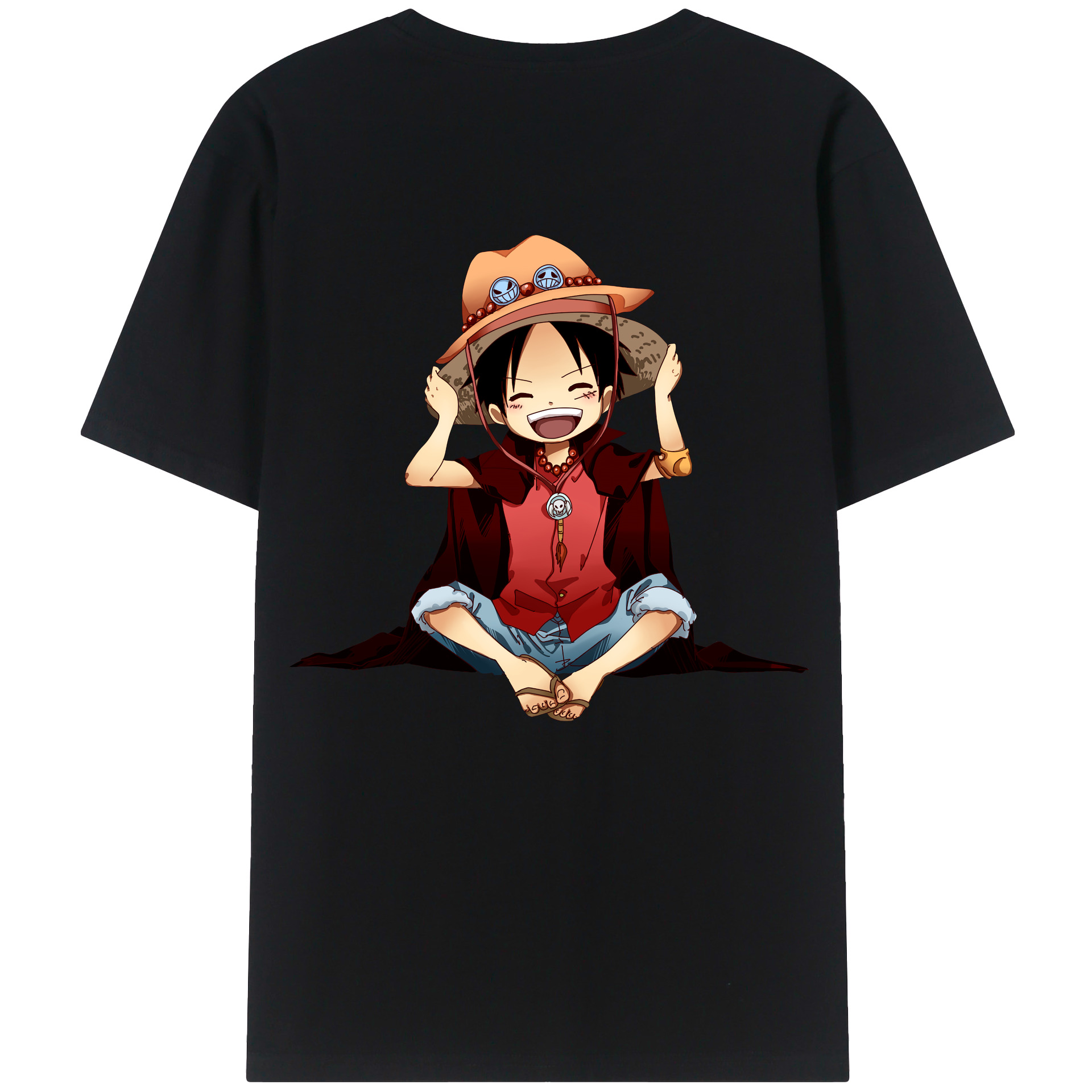 ワンピース モンキー・D・ルフィ ONE PIECE Monkey D. Luffy レディース半袖Tシャツ(バックプリント)