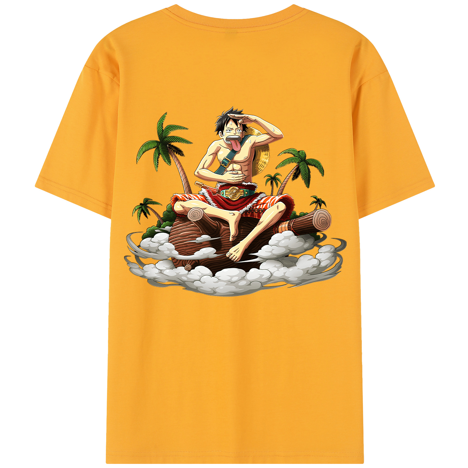 ワンピース モンキー・D・ルフィ ONE PIECE Monkey D. Luffy レディース半袖Tシャツ(バックプリント)