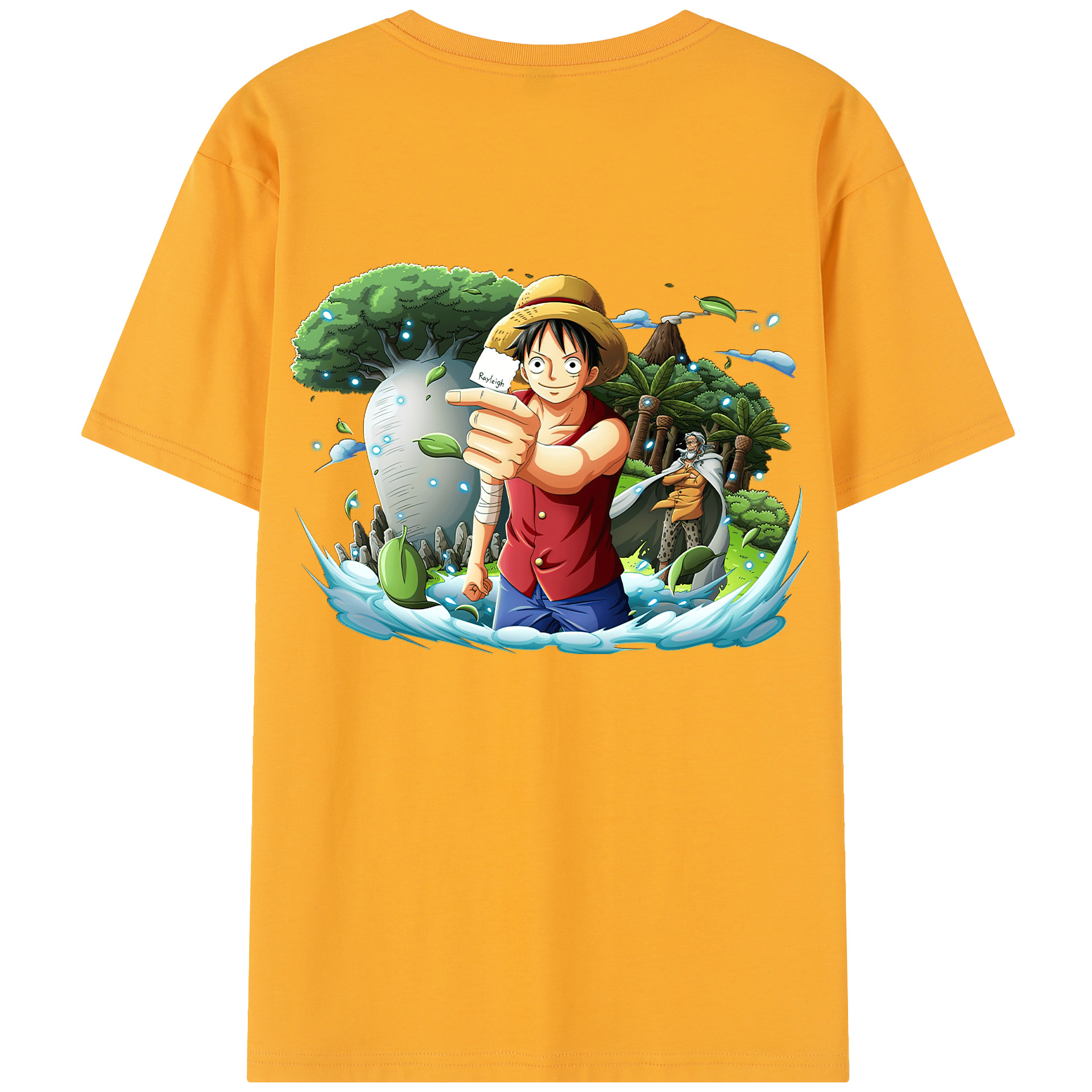 ワンピース モンキー・D・ルフィ ONE PIECE Monkey D. Luffy レディース半袖Tシャツ(バックプリント)