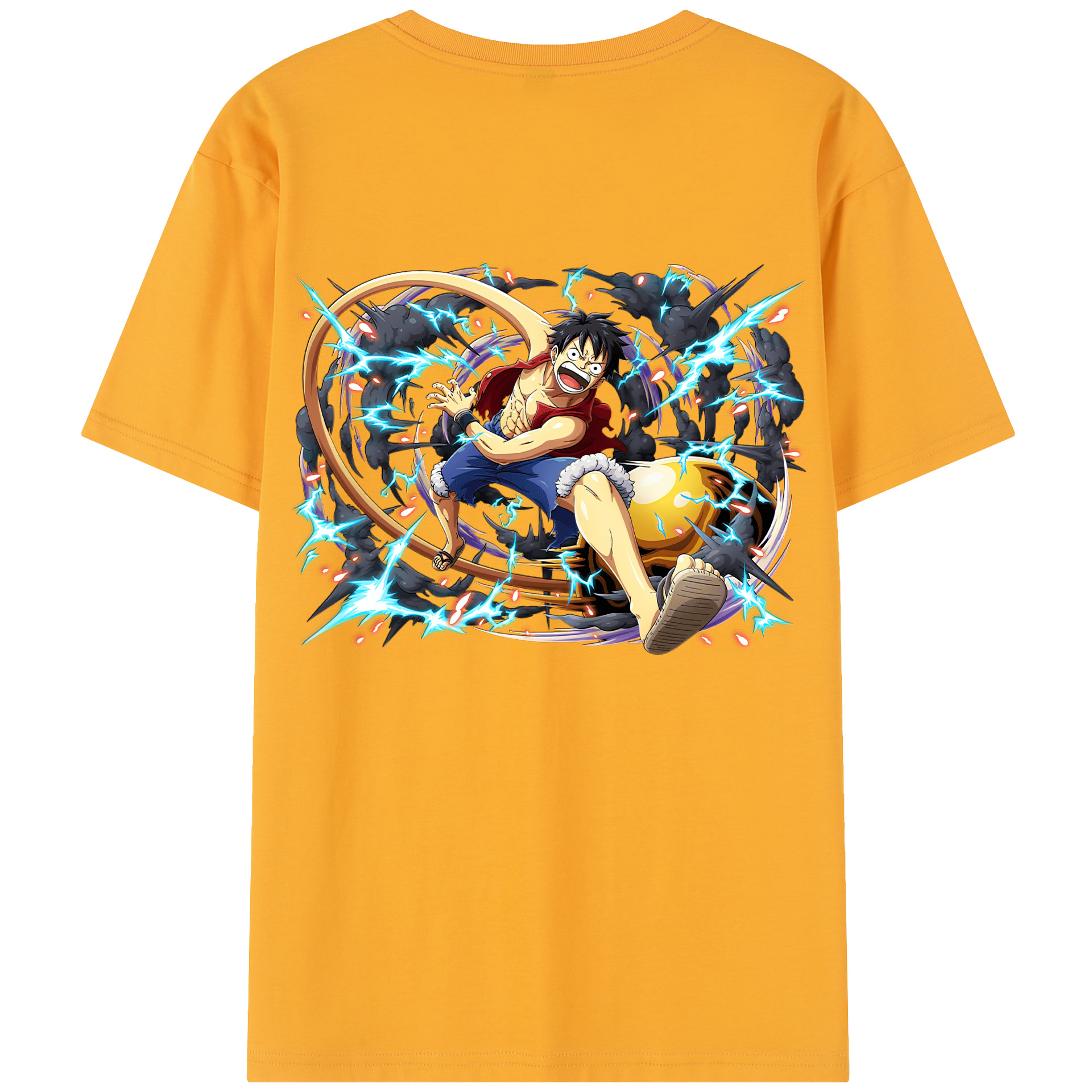 ワンピース モンキー・D・ルフィ ONE PIECE Monkey D. Luffy レディース半袖Tシャツ(バックプリント)